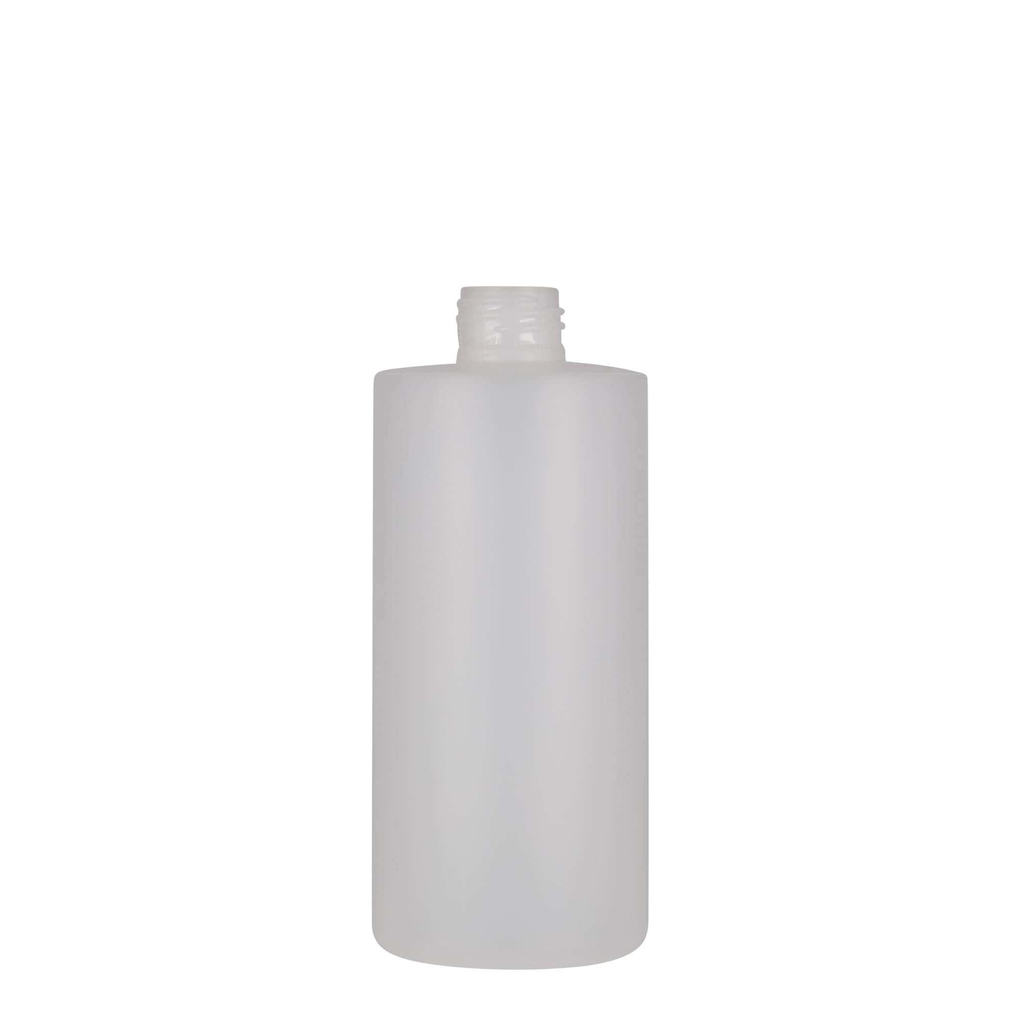 Plastic fles 'Pipe', 300 ml, HDPE, wit, monding: 24/410