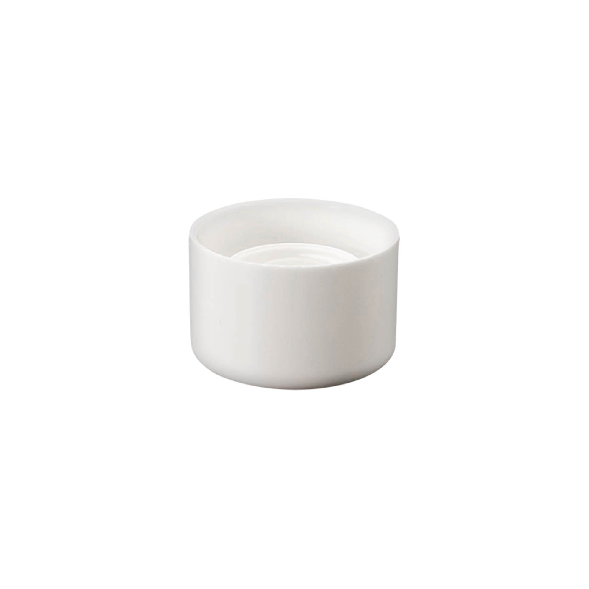 Bougage à vis pour bouteille ronde avec insert de pulvérisation, plastique PE, blanc, pour bouchage: DIN 18 Bougage à vis pour bouteille ronde avec insert de pulvérisation, plastique PE, blanc, pour bouchage: DIN 18