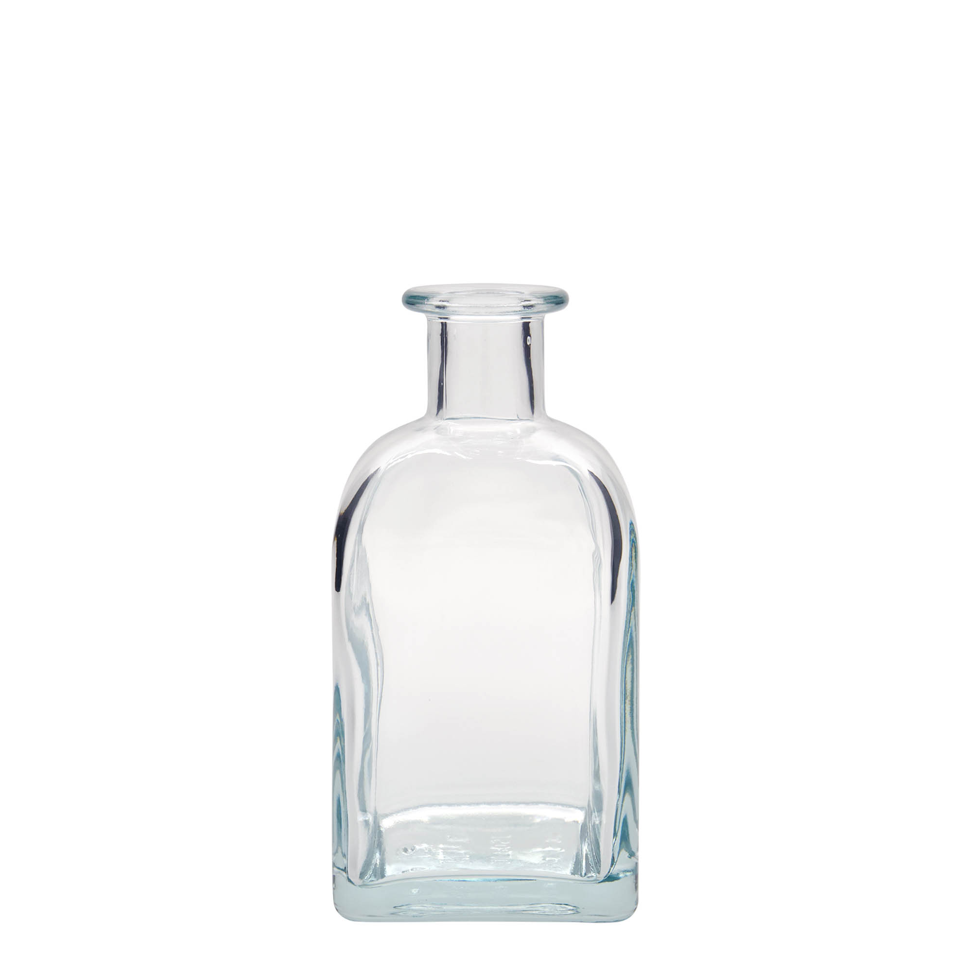 Glazen fles Apotheker carré, 350 ml, vierkant, monding: kurk