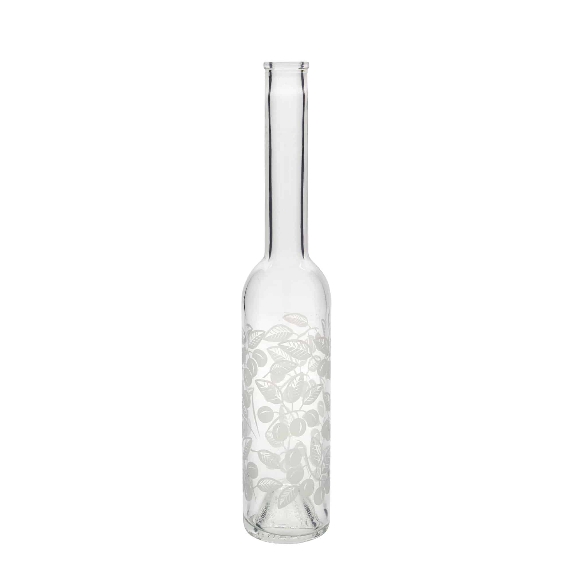 Bouteille en verre 350 ml 'Opera', motif : mirabelles, bouchage: bouchon