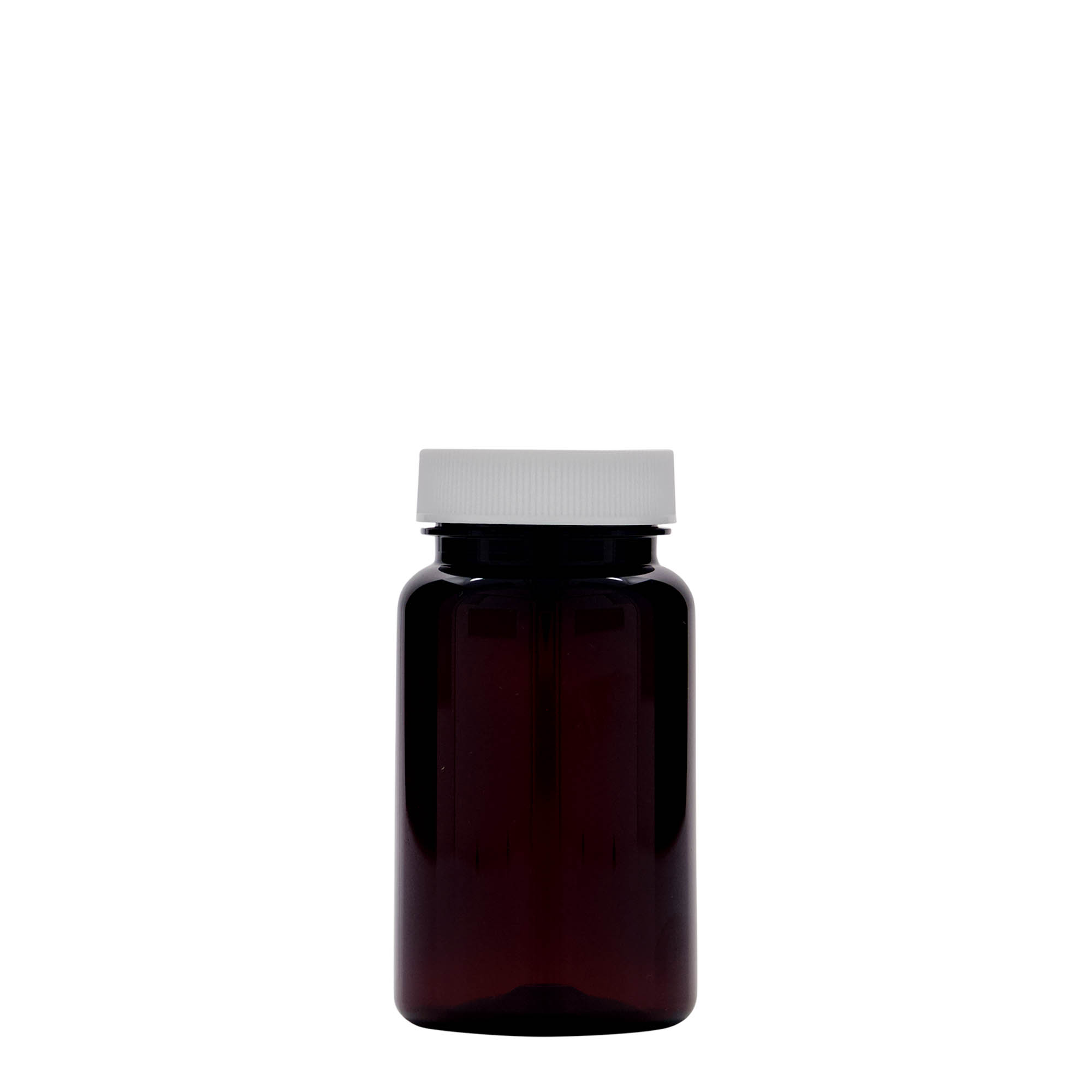 Pet-medicijnpotje, 100 ml, kunststof, bruin, monding: 38/400