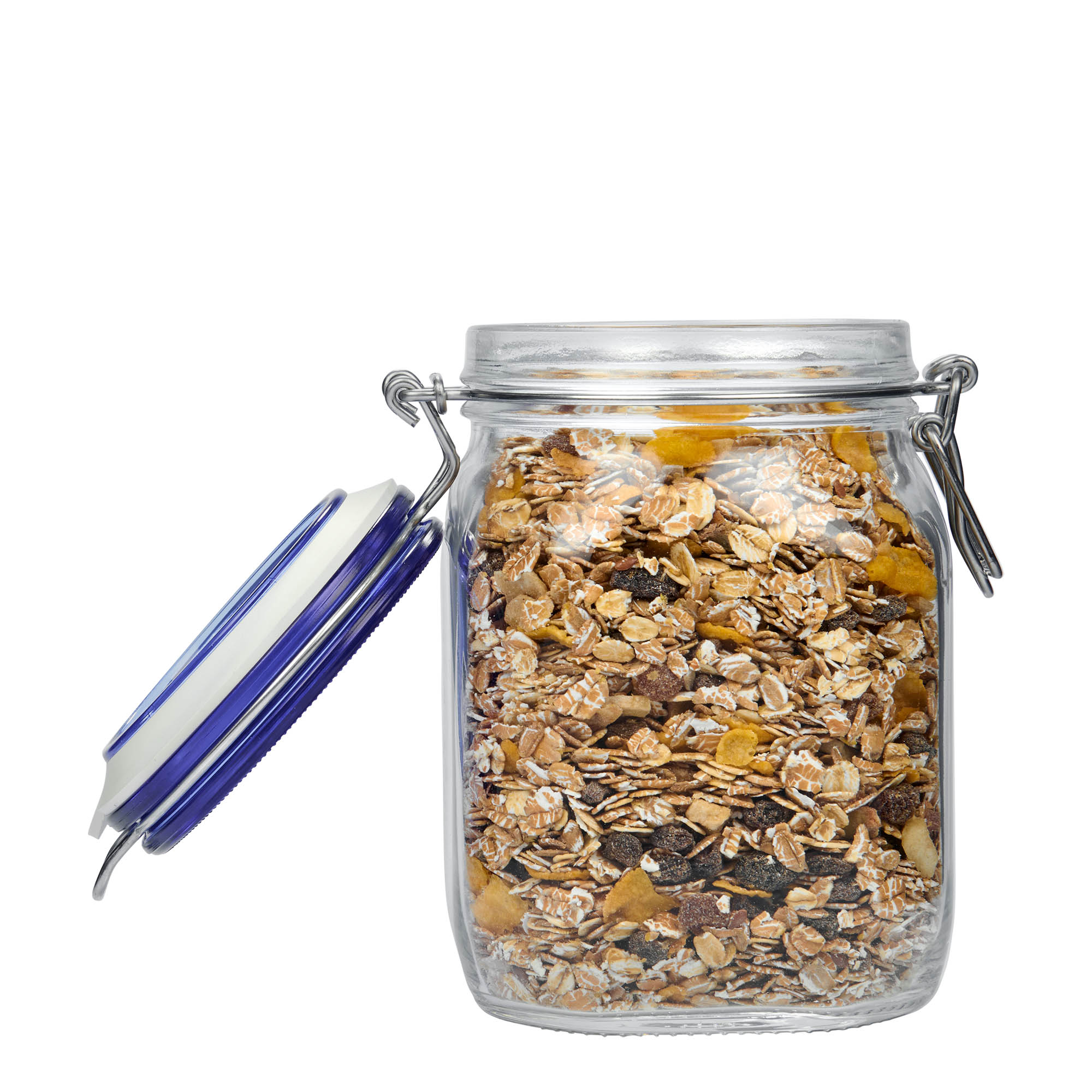 Bocal à fermeture mécanique 1 000 ml 'Fido' Blue Top, carré, bouchage: bouchon mécanique Bocal à fermeture mécanique 1 000 ml 'Fido' Blue Top, carré, bouchage: bouchon mécanique