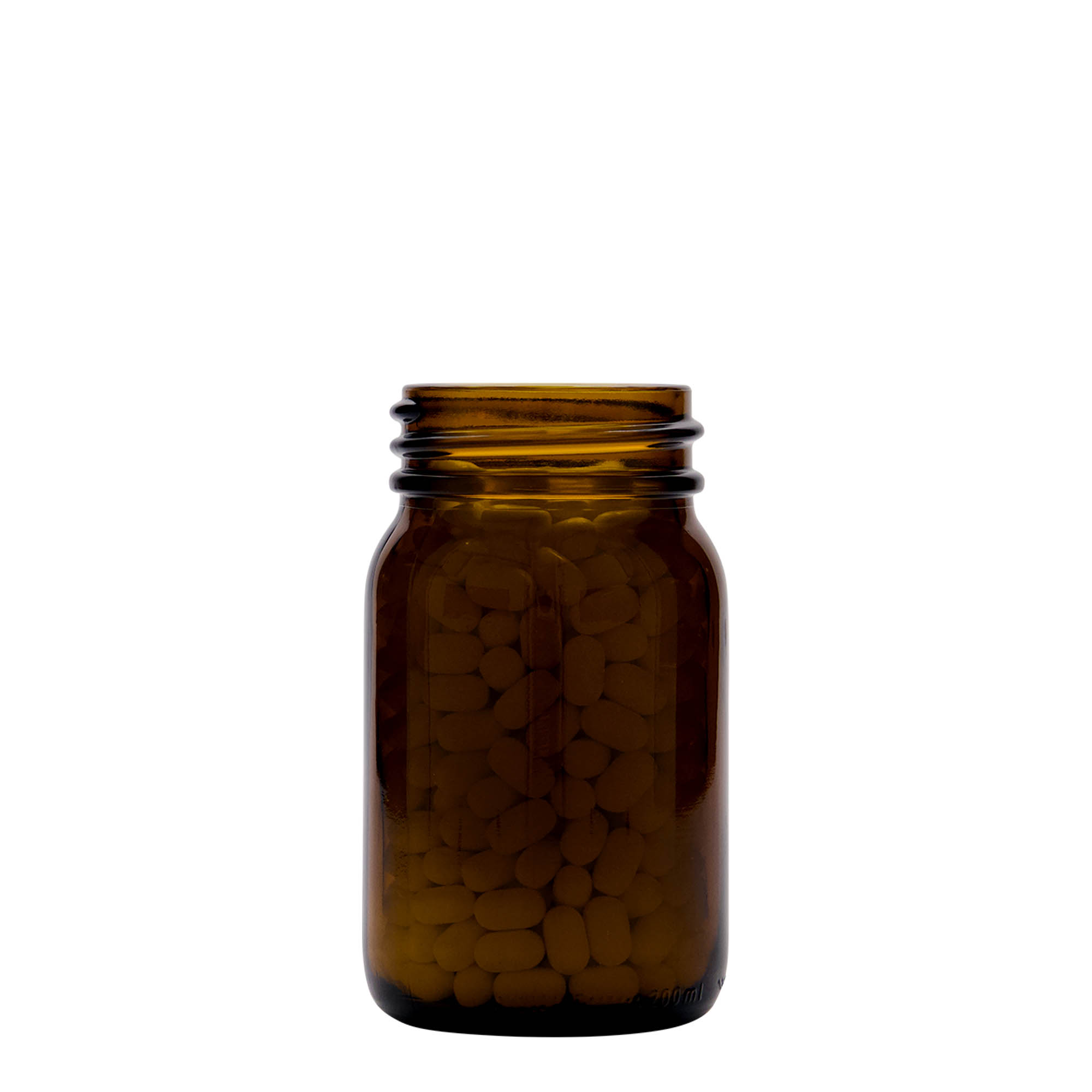 Bocal à col large 200 ml, brun, bouchage: DIN 55 Bocal à col large 200 ml, brun, bouchage: DIN 55