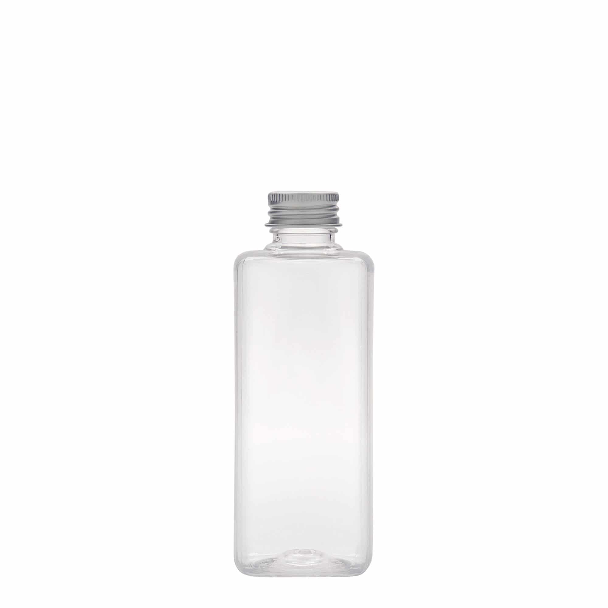 Petfles 'Karl', 200 ml, vierkant, kunststof, monding: 24/410