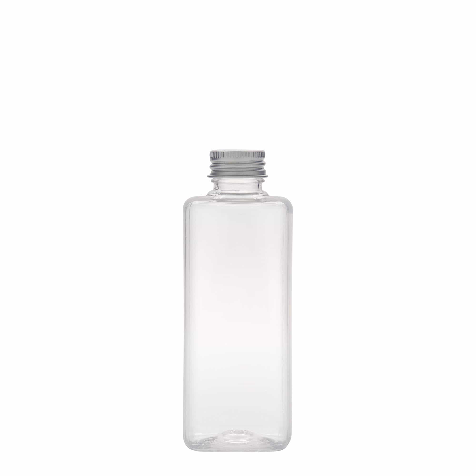 Bouteille en PET 200 ml 'Karl', carrée, plastique, bouchage: 24/410