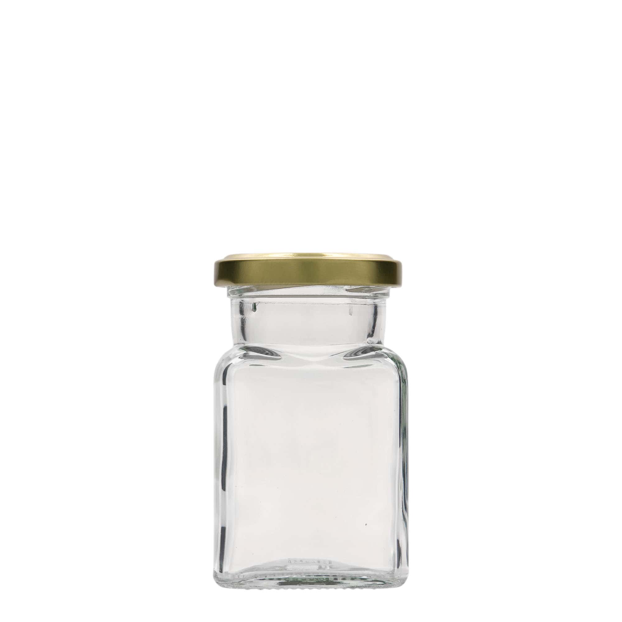 Bocal carré 150 ml, bouchage: Twist-Off (TO 53)
