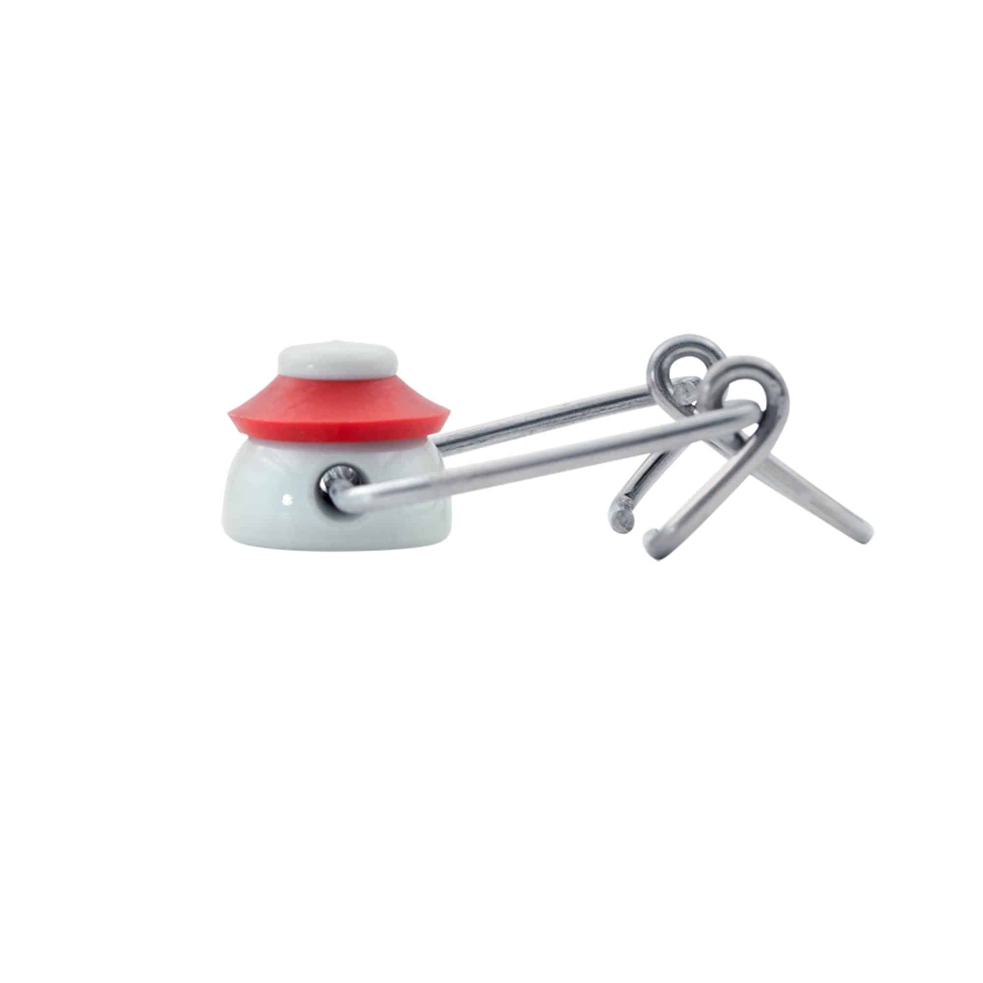 Bouchon mécanique standard, plastique, rouge-blanc Bouchon mécanique standard, plastique, rouge-blanc