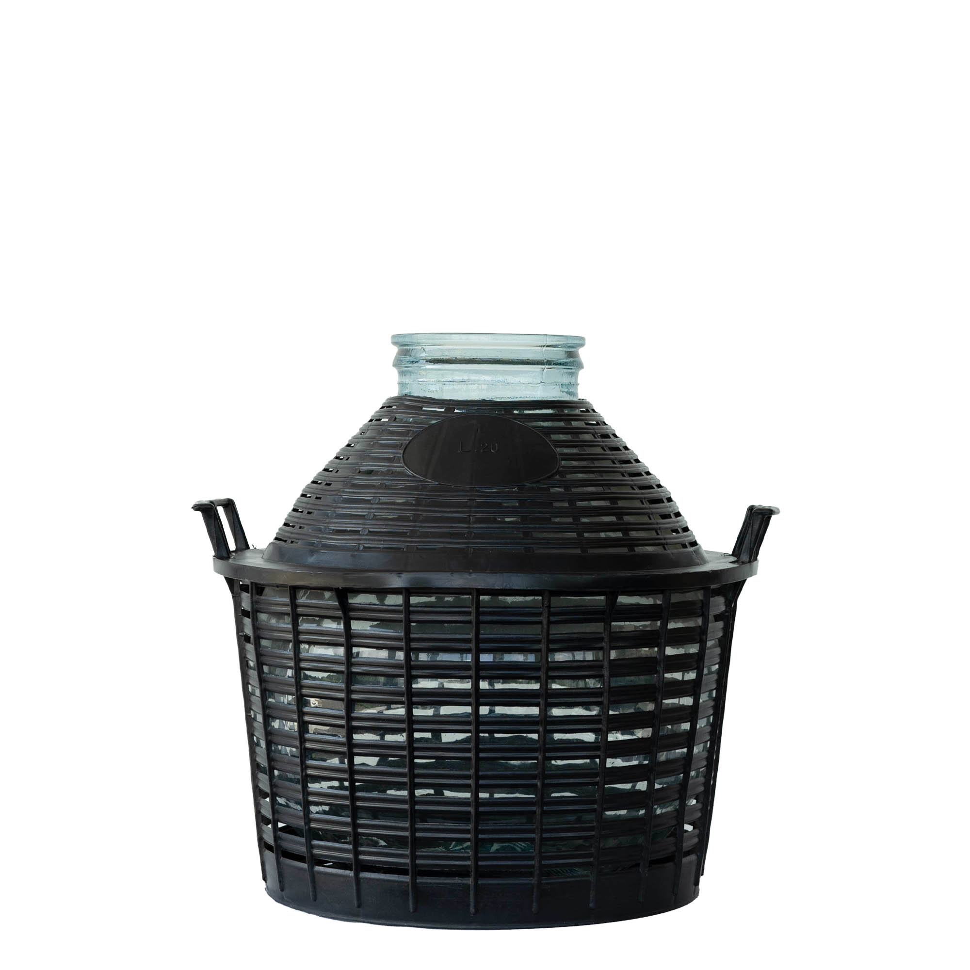 Ballonfles brede hals, 20 l, glas, monding: schroefsluiting