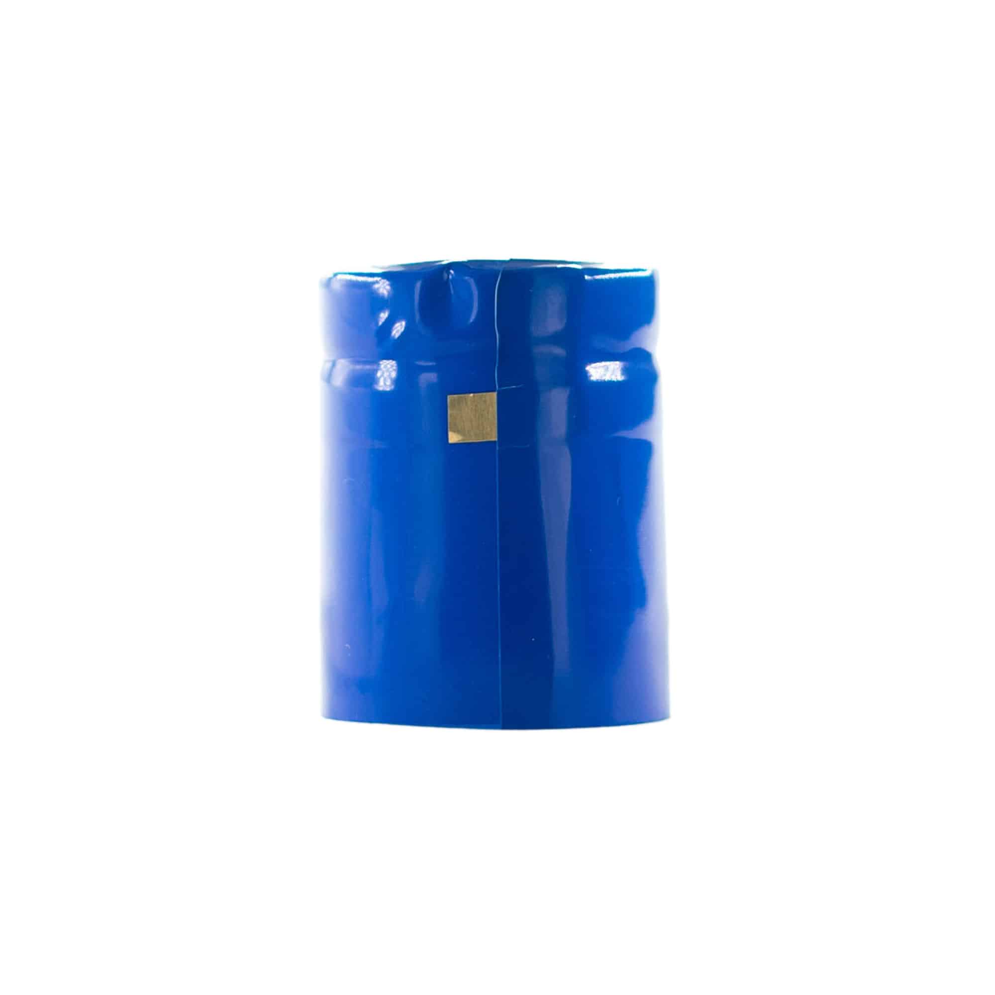 Krimpcapsule 32x41, pvc-kunststof, blauw Krimpcapsule 32x41, pvc-kunststof, blauw