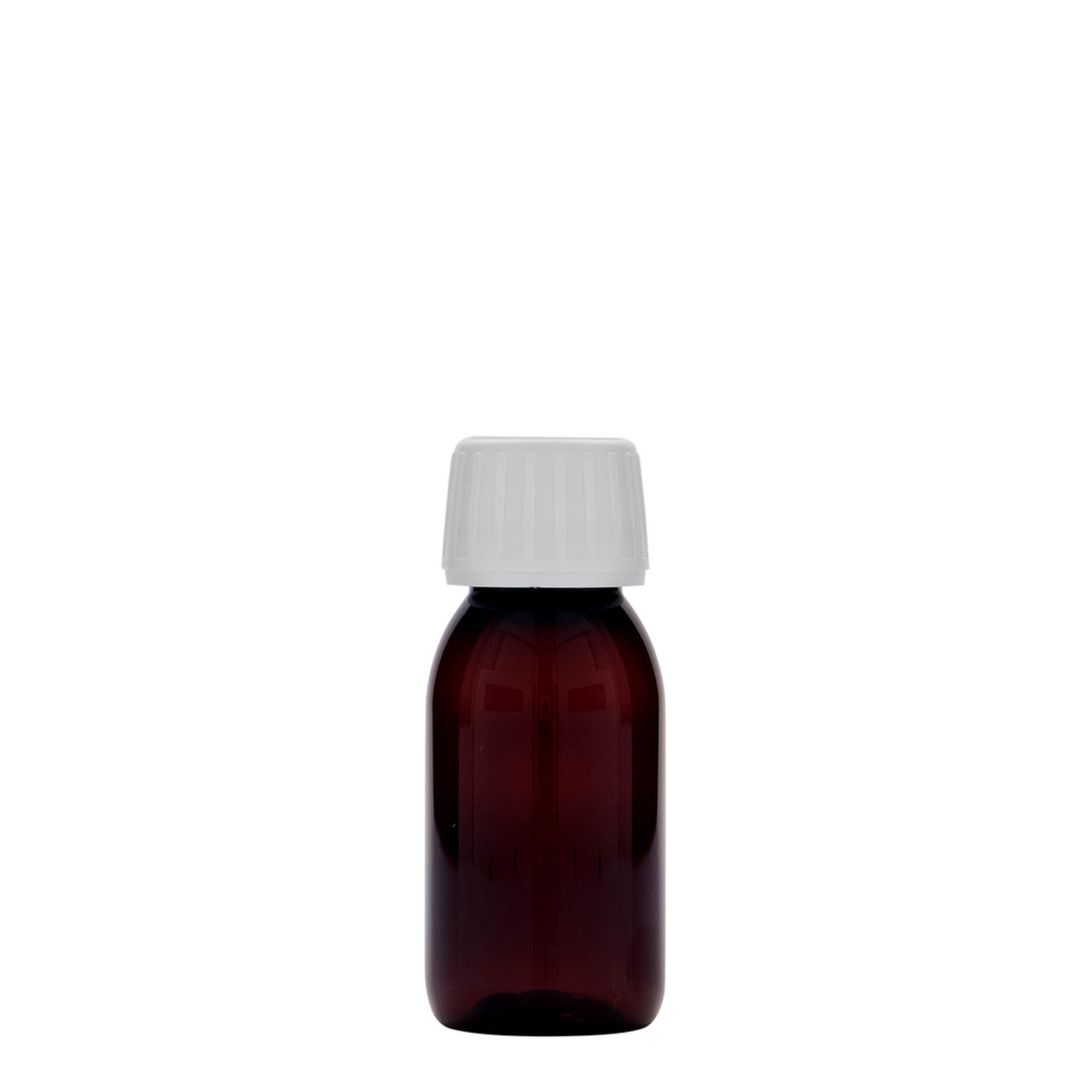 Pet-medicijnfles, 60 ml, bruin, kunststof, monding: PP 28 Pet-medicijnfles, 60 ml, bruin, kunststof, monding: PP 28