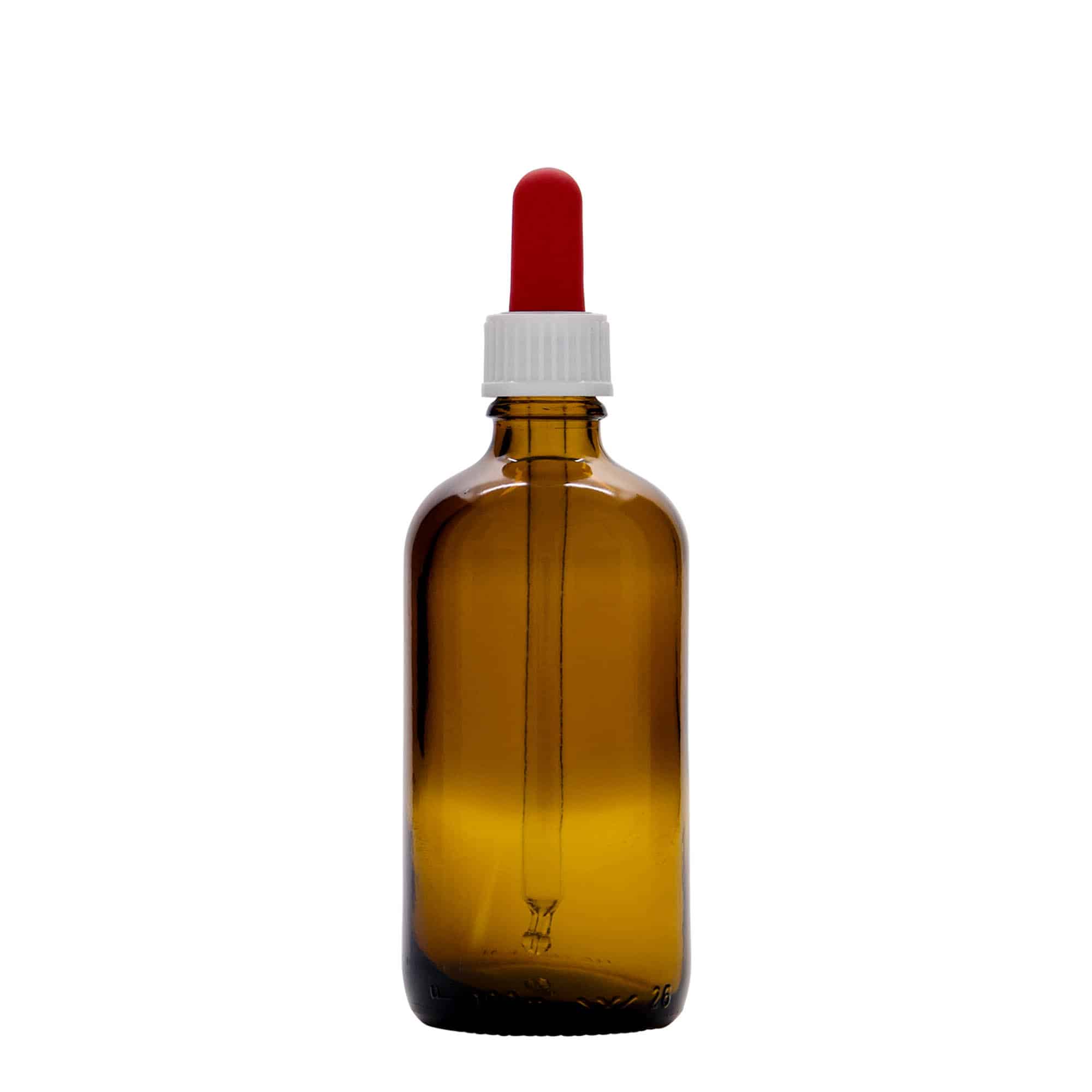 Flacon compte-gouttes médical 100 ml, verre, marron-rouge, bouchage: DIN 18 Flacon compte-gouttes médical 100 ml, verre, marron-rouge, bouchage: DIN 18