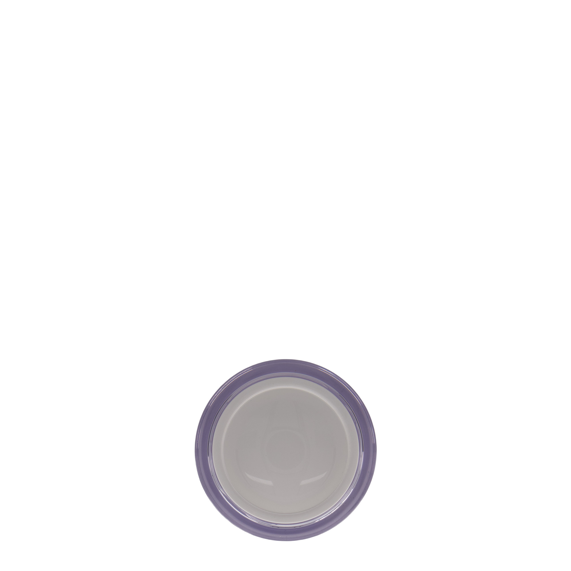 Pot 50 ml , plastique SAN, blanc, bouchage: Bougage à vis
