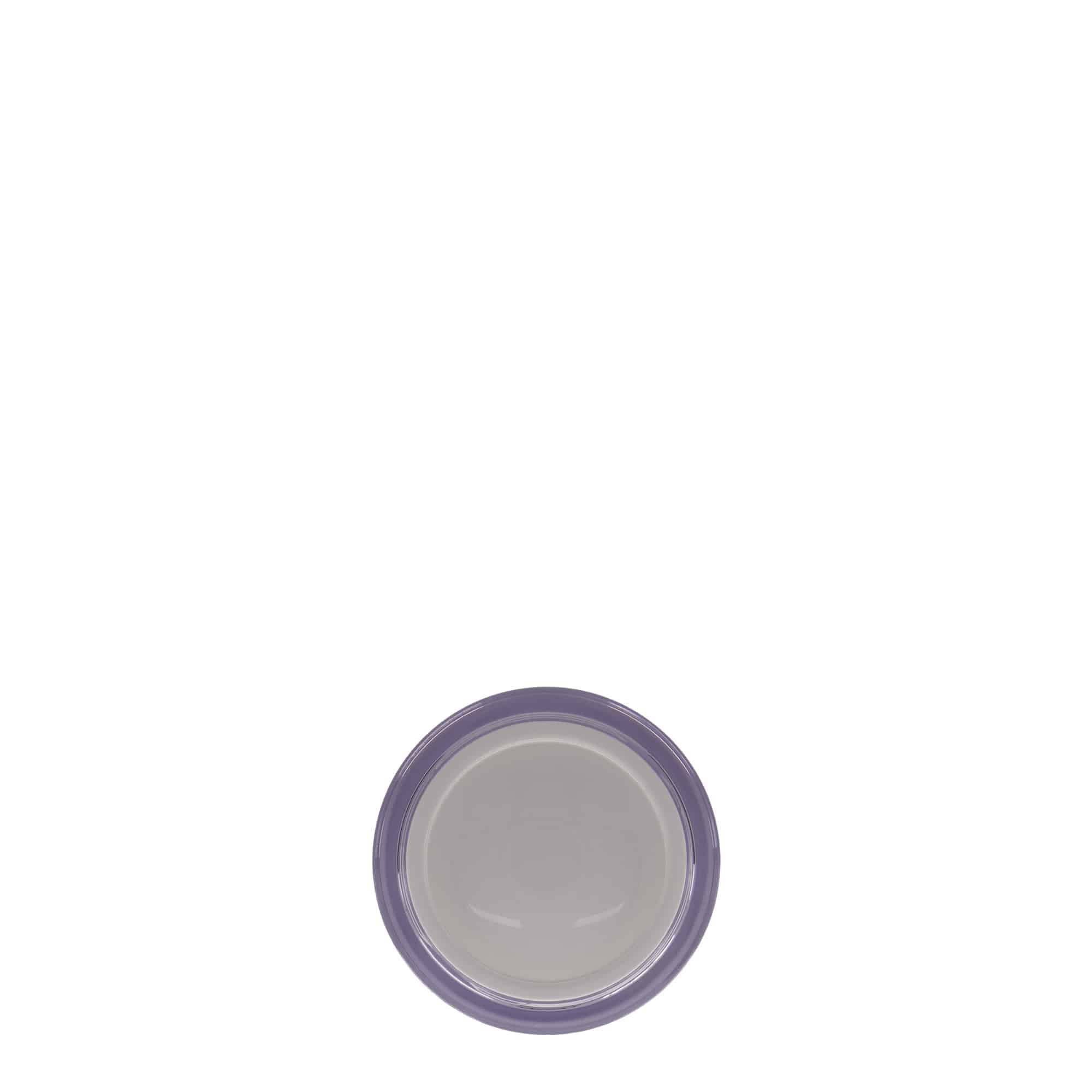 Pot 50 ml , plastique SAN, blanc, bouchage: Bougage à vis