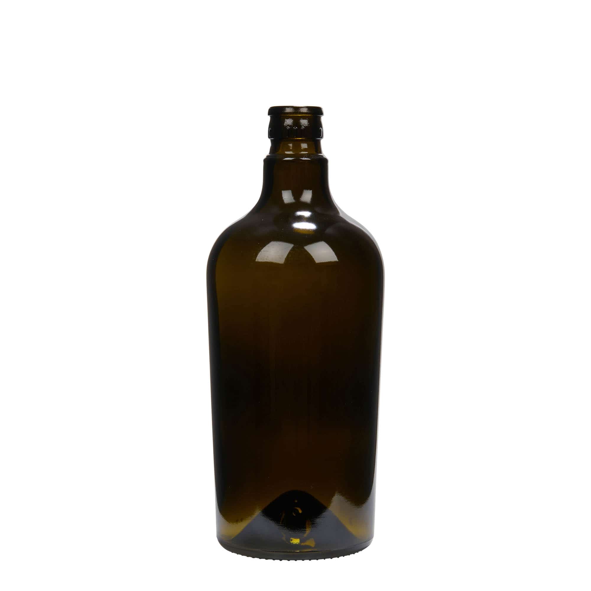 Bouteille de vinaigre / d’huile 750 ml 'Oleum', verre, vert antique, bouchage: DOP Bouteille de vinaigre / d’huile 750 ml 'Oleum', verre, vert antique, bouchage: DOP
