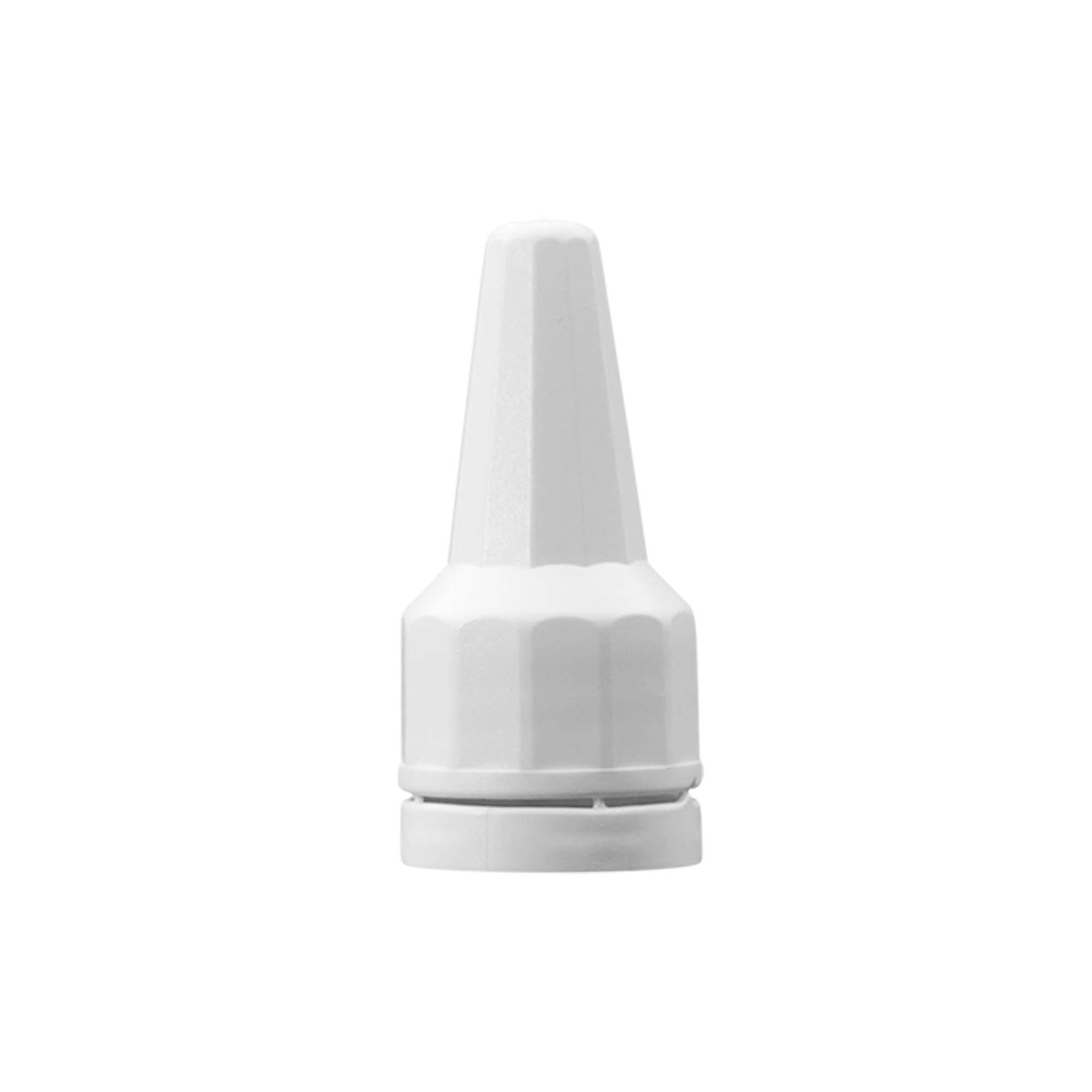 Bougage à vis avec applicateur, plastique PE, blanc, pour bouchage: DIN 18 Bougage à vis avec applicateur, plastique PE, blanc, pour bouchage: DIN 18