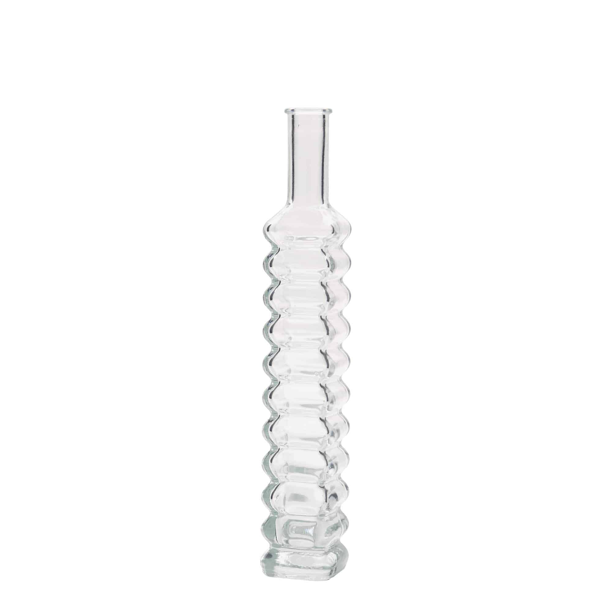 Glazen fles 'Roma', 100 ml, vierkant, monding: kurk Glazen fles 'Roma', 100 ml, vierkant, monding: kurk