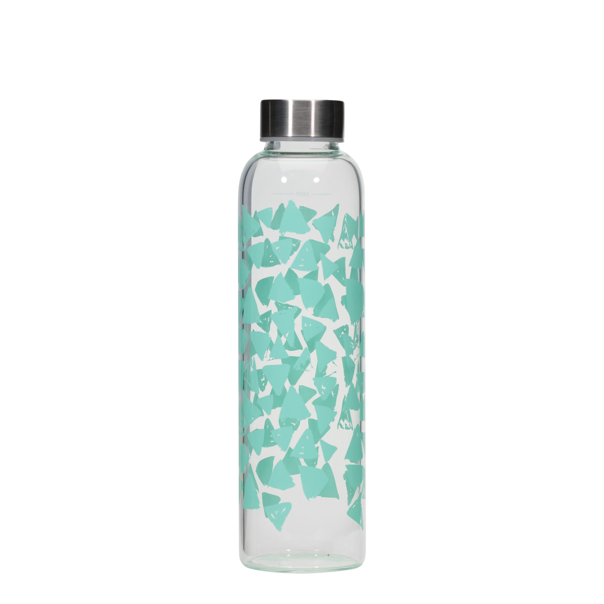 Drinkfles 'Perseus', 500 ml, motief: Turkooizen driehoeken, monding: schroefsluiting