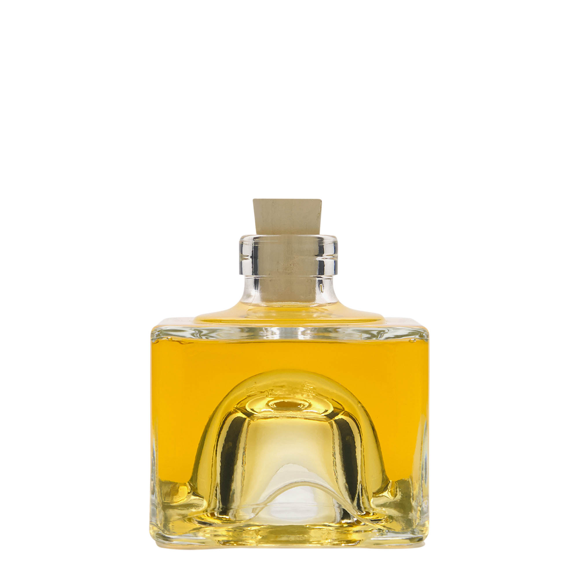 Glazen fles 'Cocolores', 200 ml, vierkant, monding: kurk