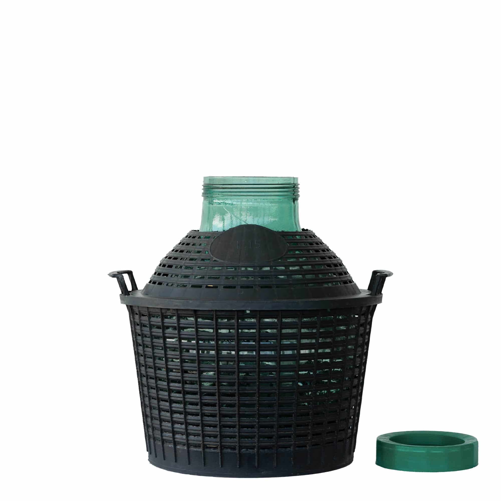 Ballonfles brede hals, 15 l, glas, monding: schroefsluiting