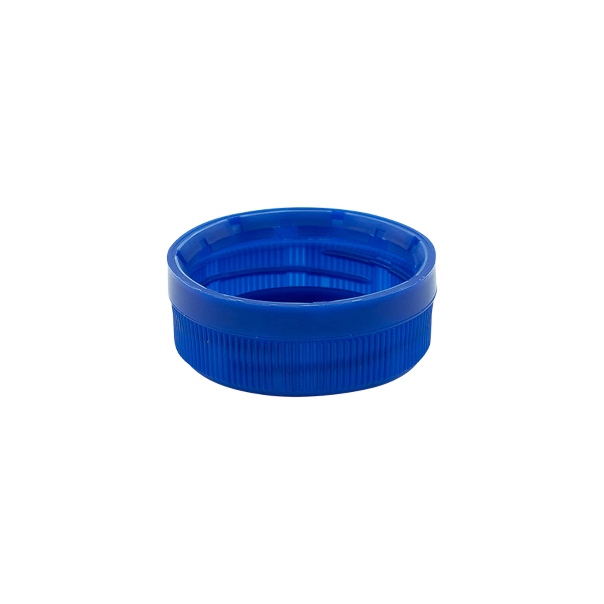 Bougage à vis avec filetage à double départ, plastique PE, bleu, pour bouchage: PET 38 mm Bougage à vis avec filetage à double départ, plastique PE, bleu, pour bouchage: PET 38 mm