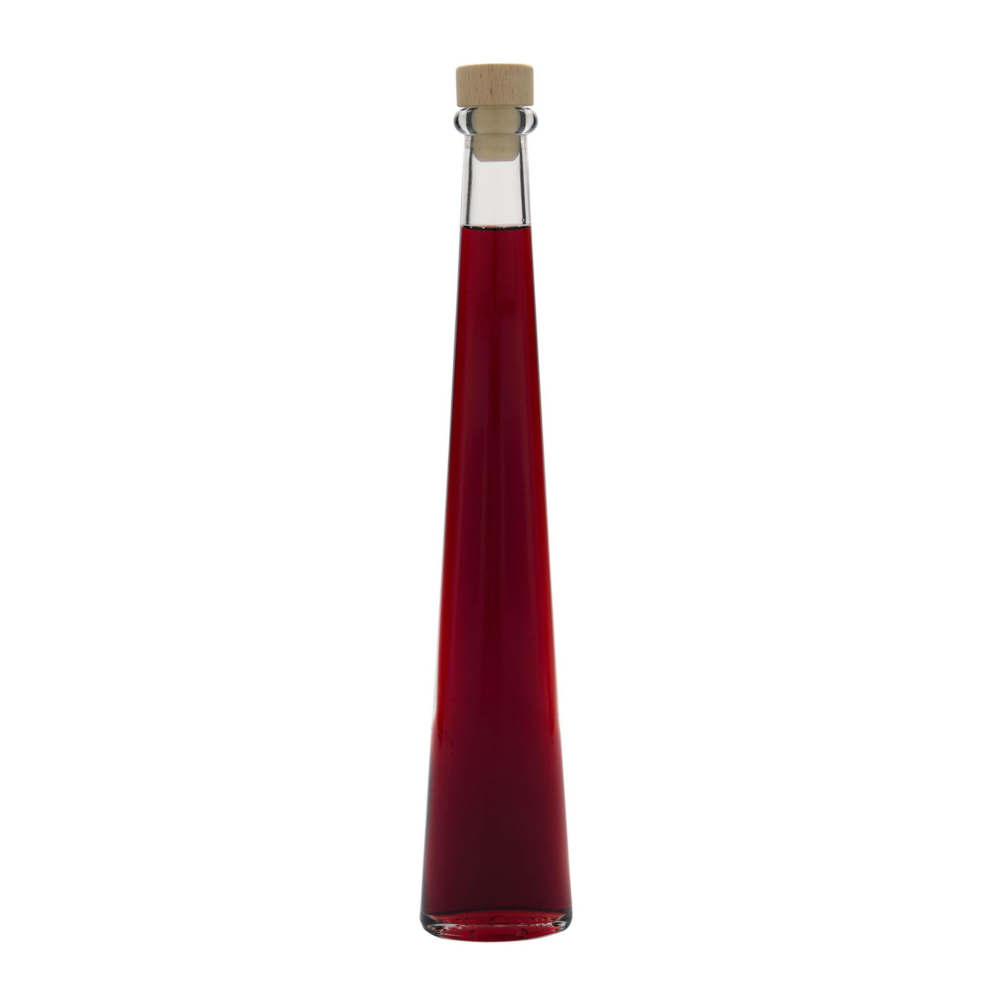 Glazen fles 'Dama Ovale', 200 ml, ovaal, monding: kurk Glazen fles 'Dama Ovale', 200 ml, ovaal, monding: kurk
