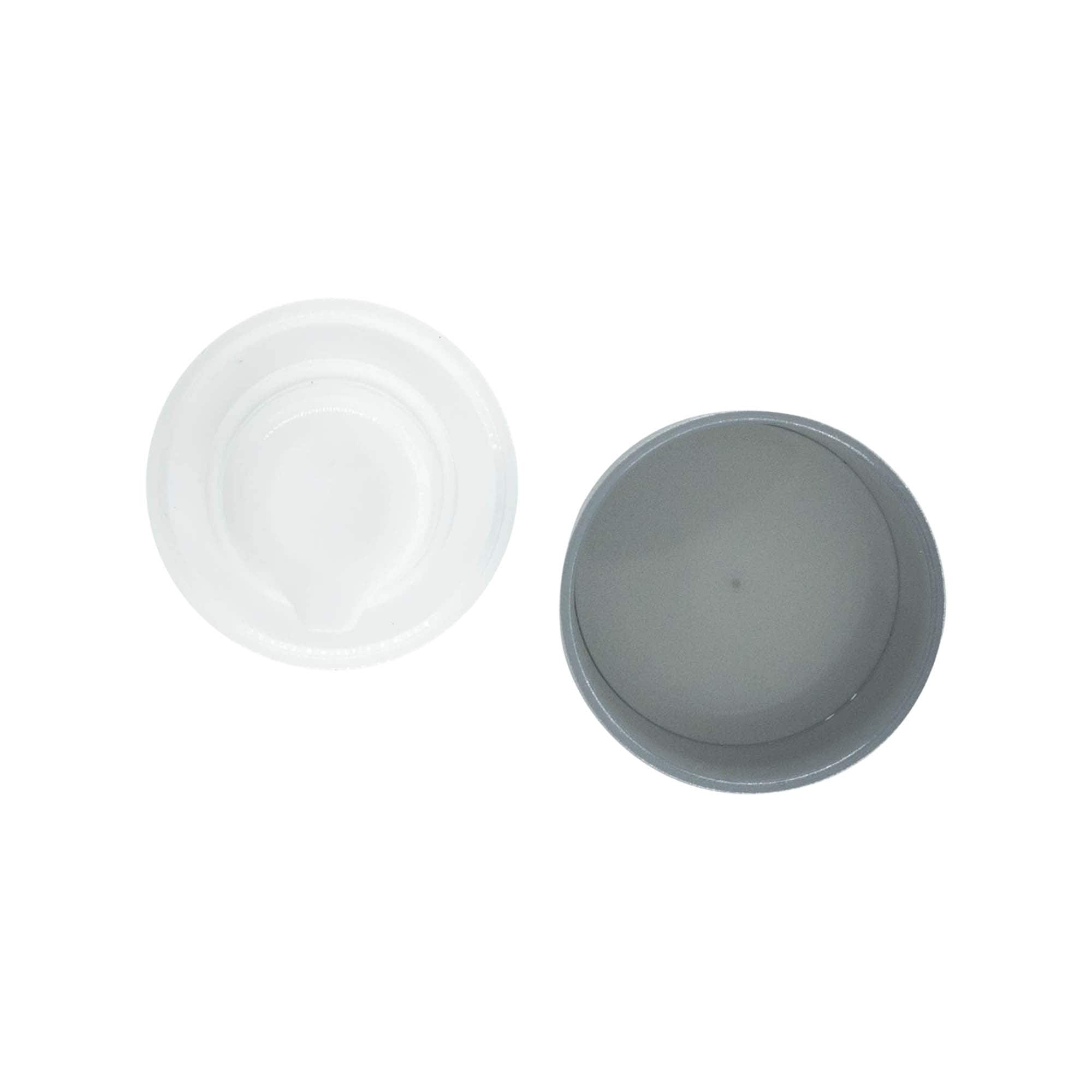 Flacon airless tête de pompe 'Micro', plastique PP, argenté