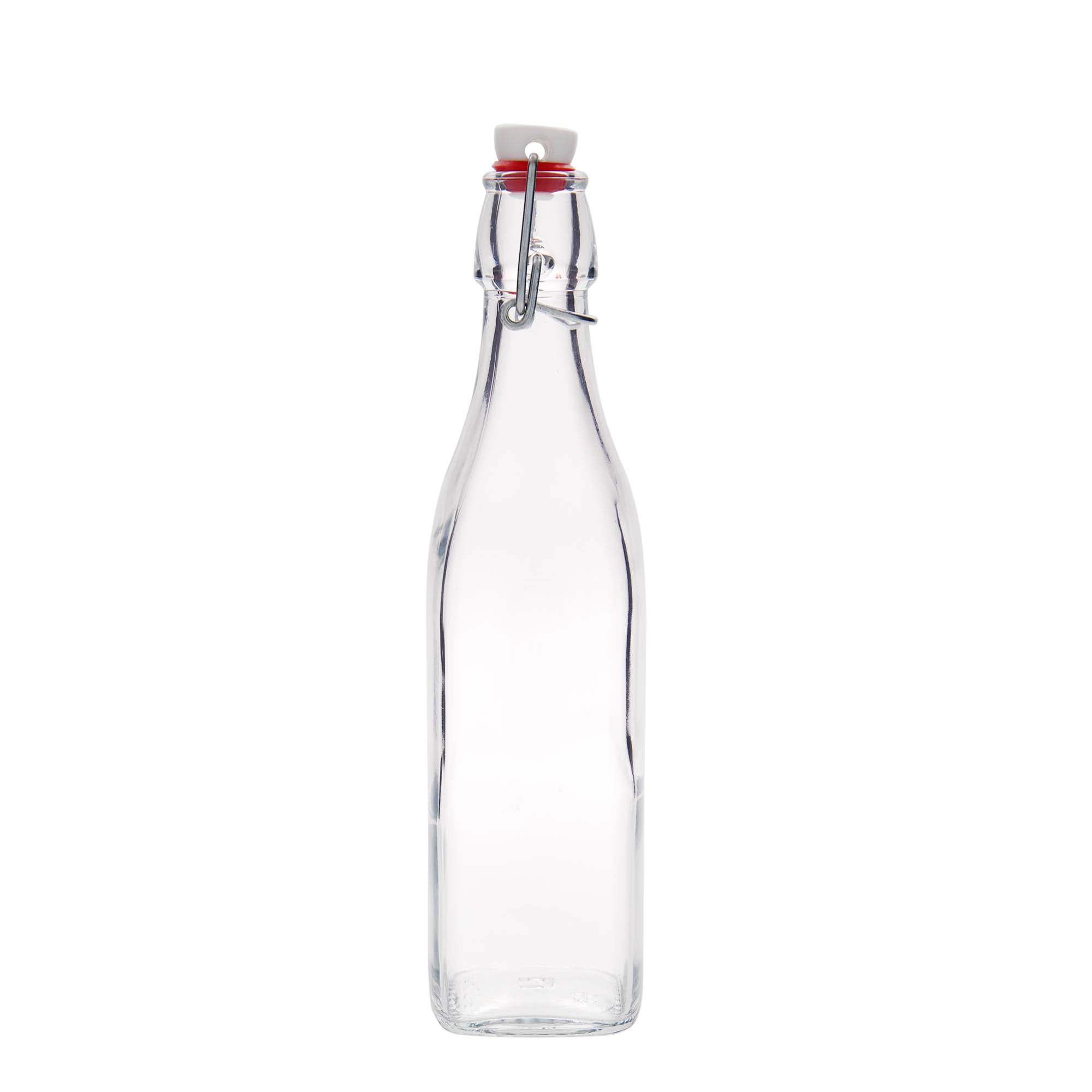Glazen fles 'Swing', 500 ml, vierkant, monding: beugelsluiting