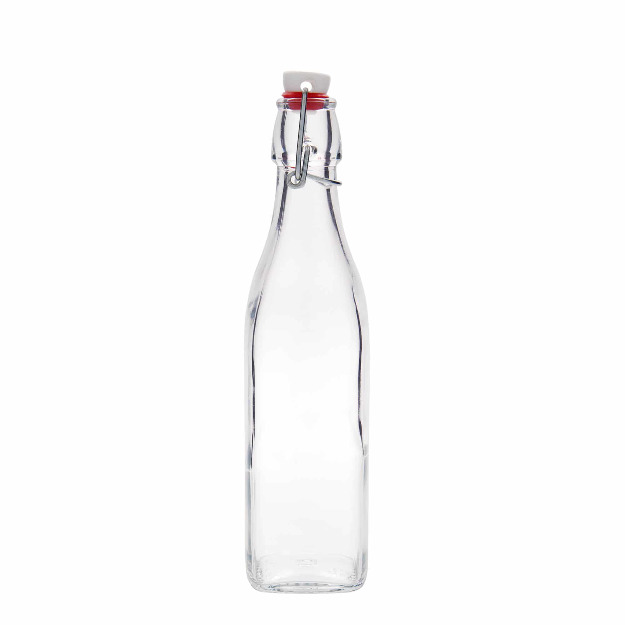 Bouteille en verre 500 ml « Swing », carrée, bouchage: bouchon mécanique