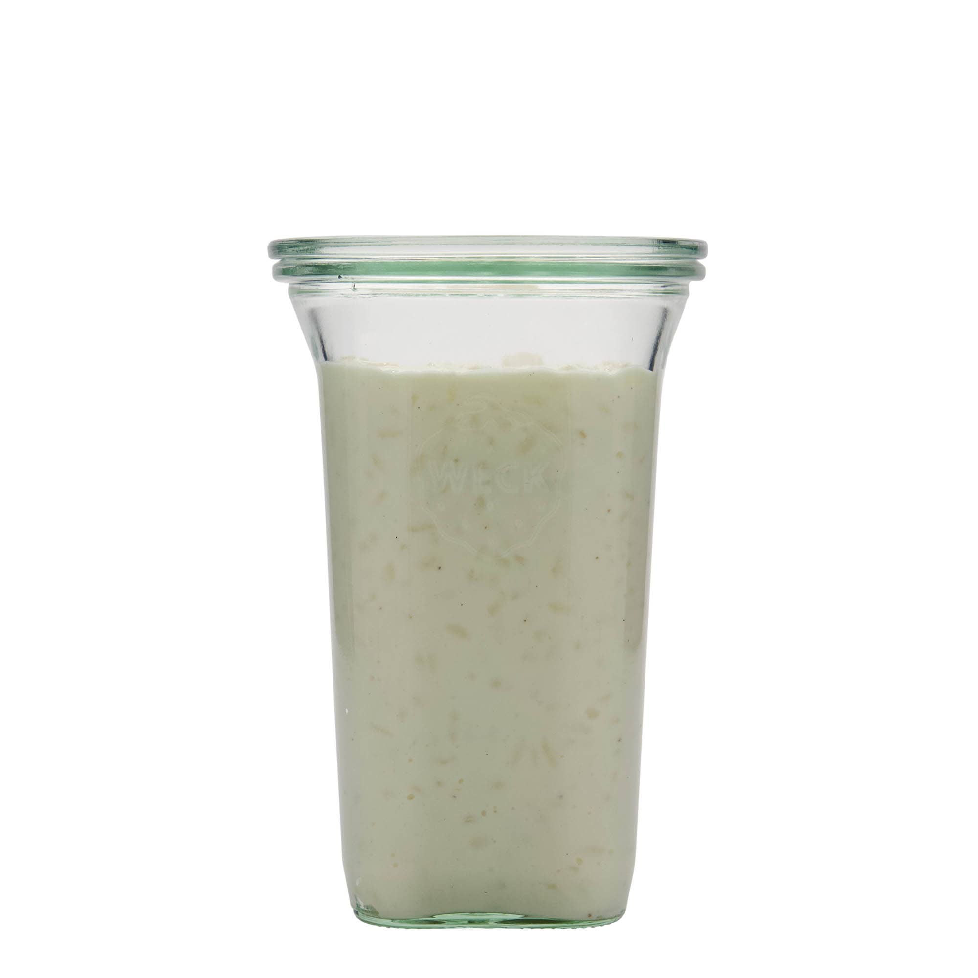 WECK-Quadropot, 795 ml, vierkant, monding: ronde rand