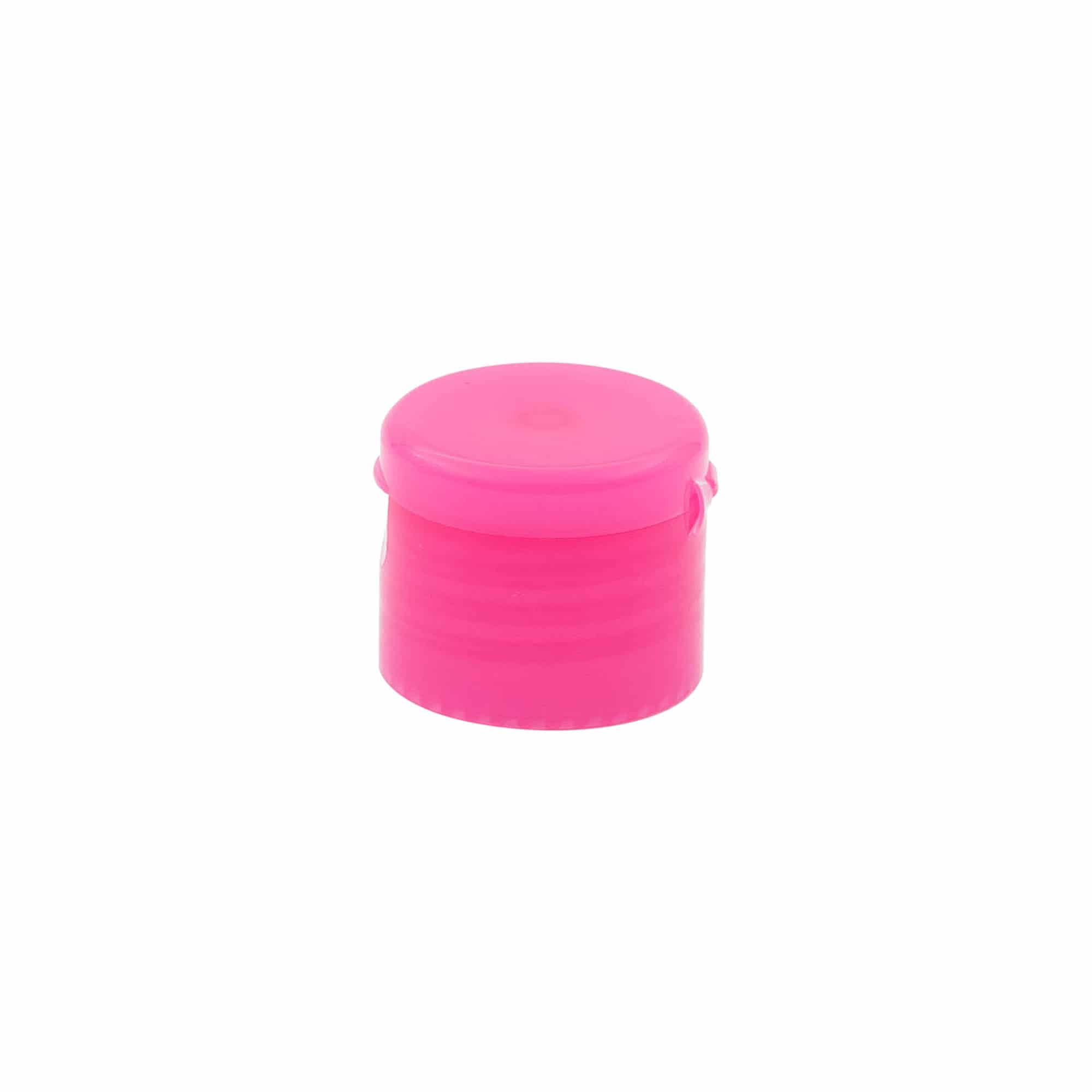 Bougage à vis à charnière rabattable, plastique PP, rose, pour bouchage: 24/410