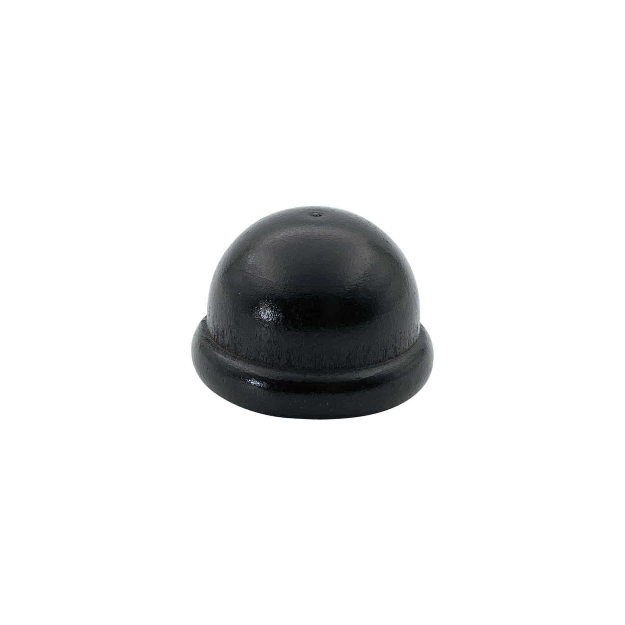 Dopkurk, 19 mm, hout/kunststof, zwart, voor monding: kurk
