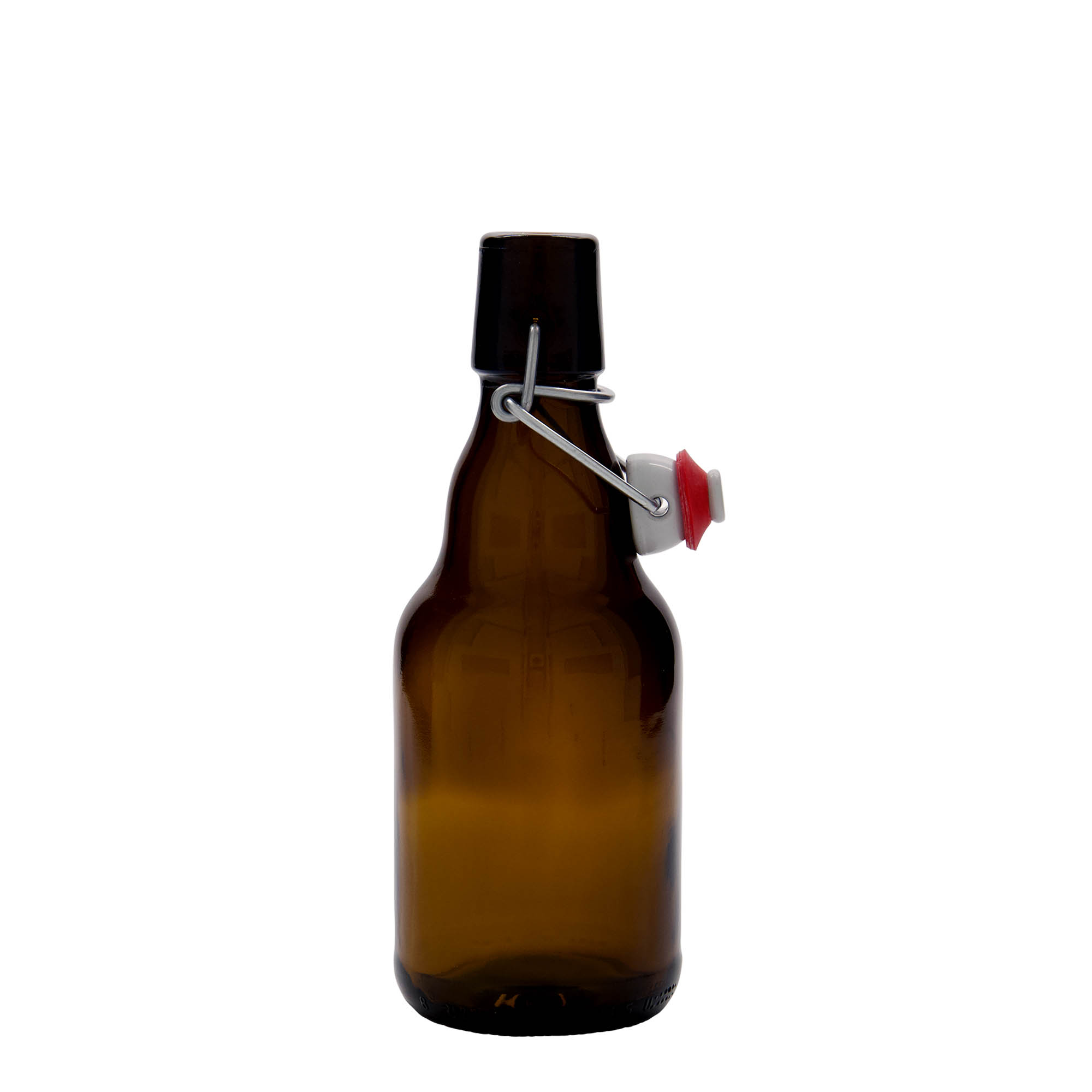 Bouteille de bière 330 ml 'Steinie', verre, brun, bouchage: bouchon mécanique Bouteille de bière 330 ml 'Steinie', verre, brun, bouchage: bouchon mécanique