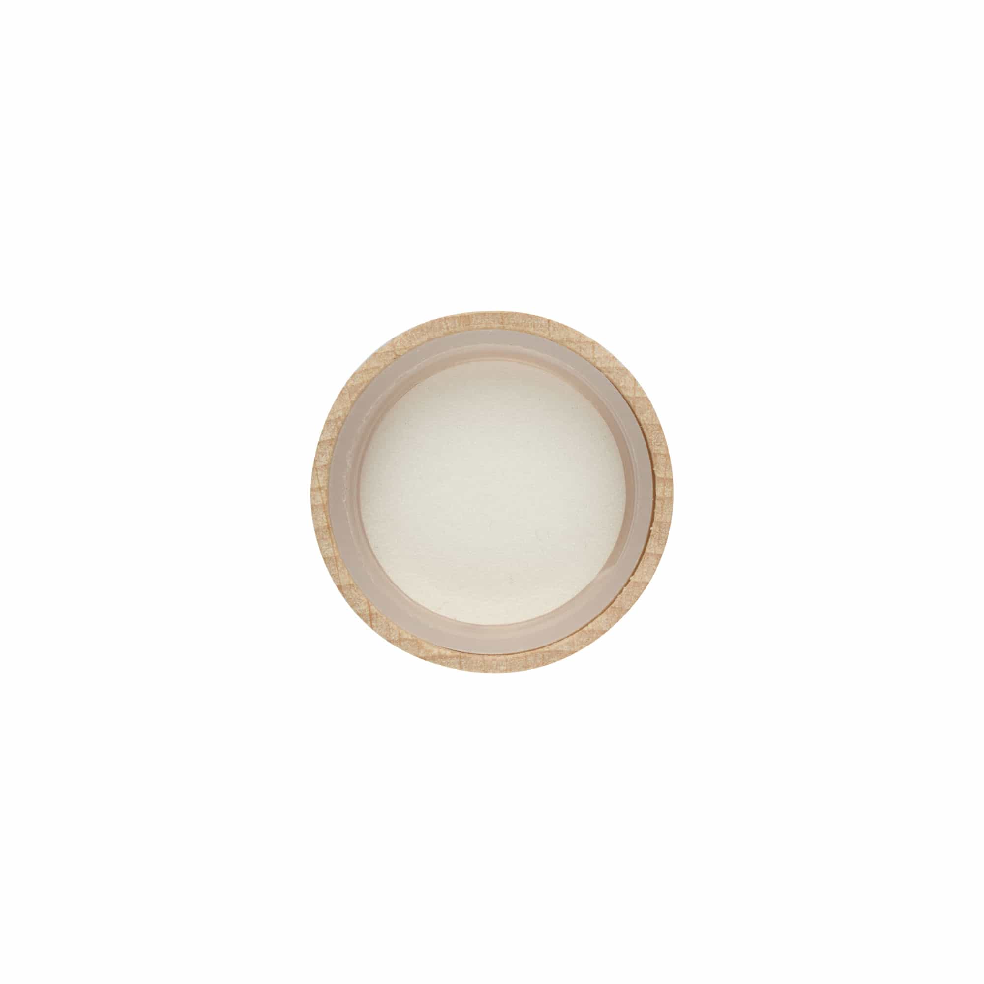 Bouchon à vis, bois, beige, pour goulot : GPI 28/400