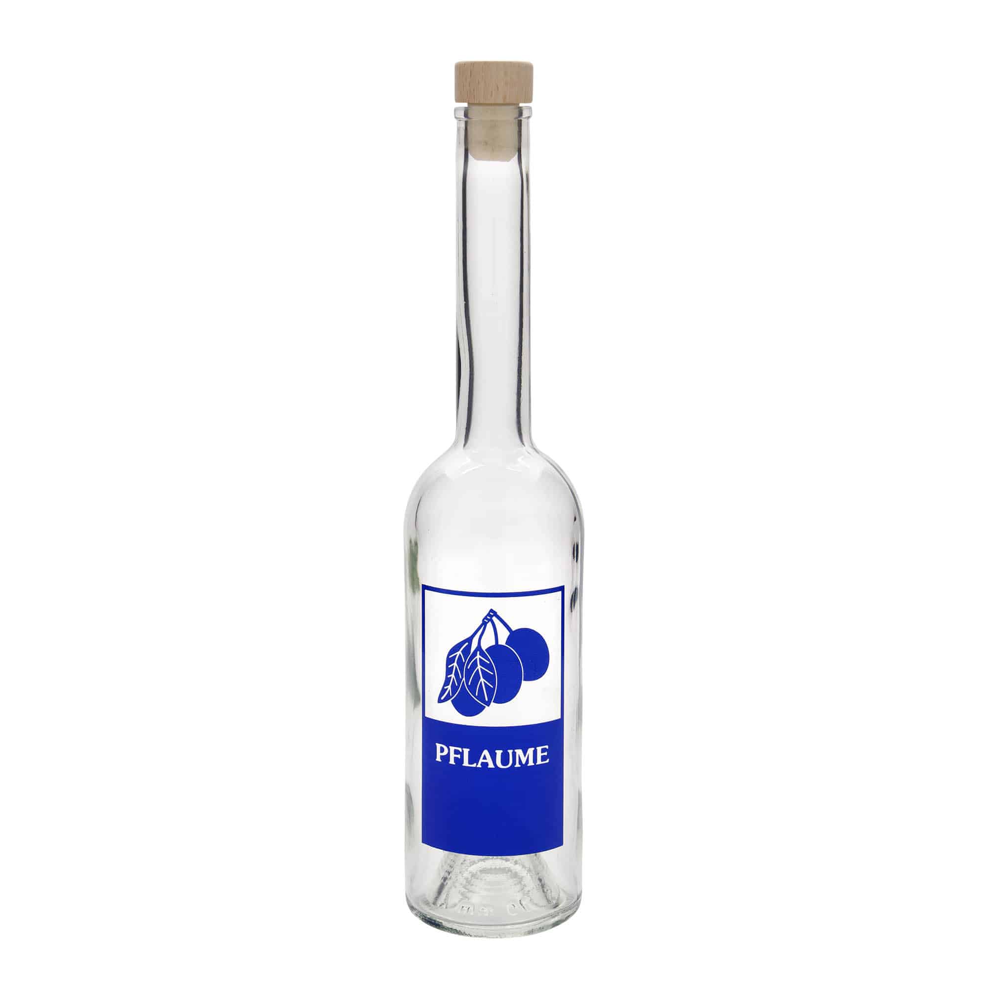 Bouteille en verre 500 ml « Opera », motif : prune, bouchage: bouchon