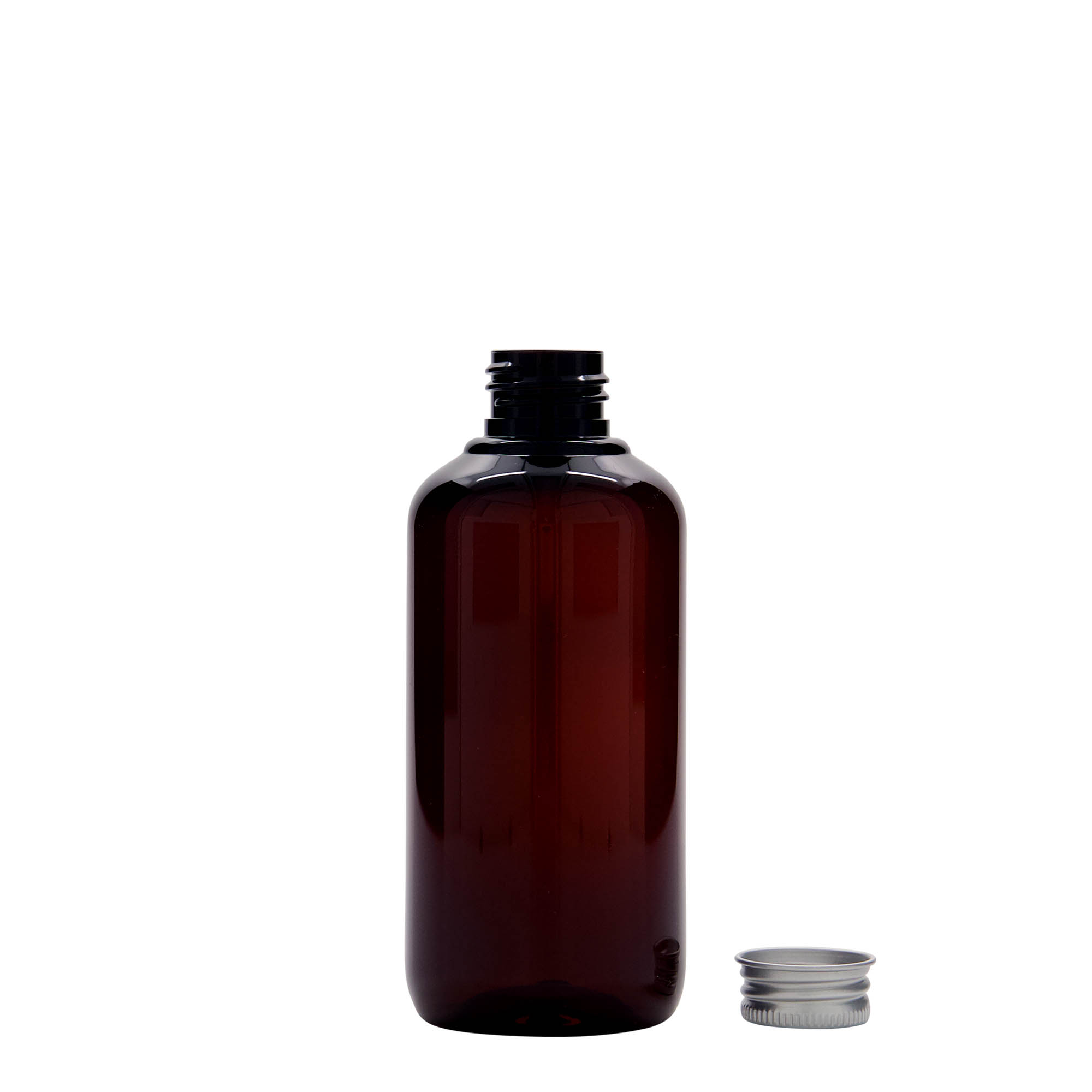 Plastic recyclingfles Victor's Best, 200 ml, PCR, bruin, monding: 24/410 Plastic recyclingfles Victor's Best, 200 ml, PCR, bruin, monding: 24/410