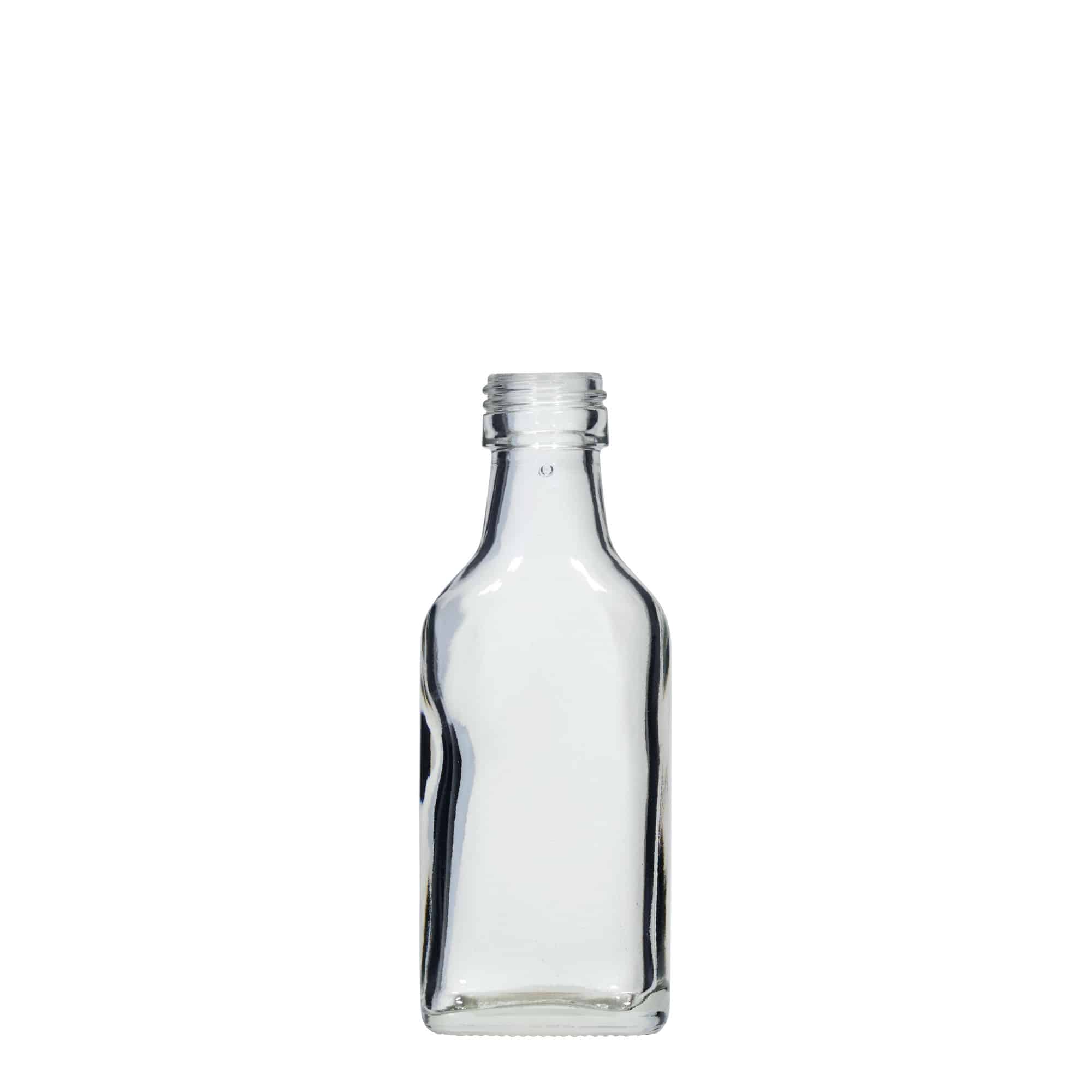 Zakflacon, 40 ml, rechthoekig, monding: PP 22 Zakflacon, 40 ml, rechthoekig, monding: PP 22