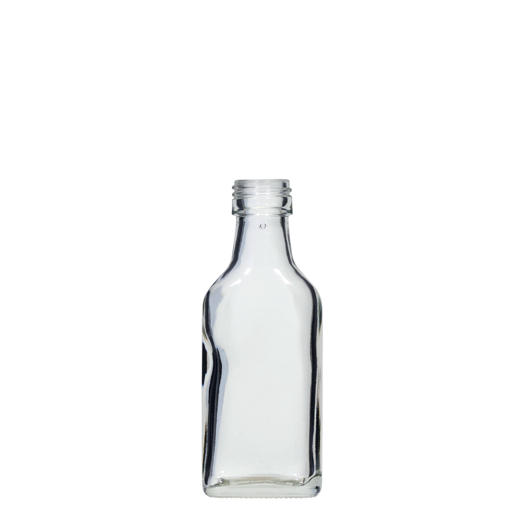 Zakflacon, 40 ml, rechthoekig, monding: PP 22 Zakflacon, 40 ml, rechthoekig, monding: PP 22