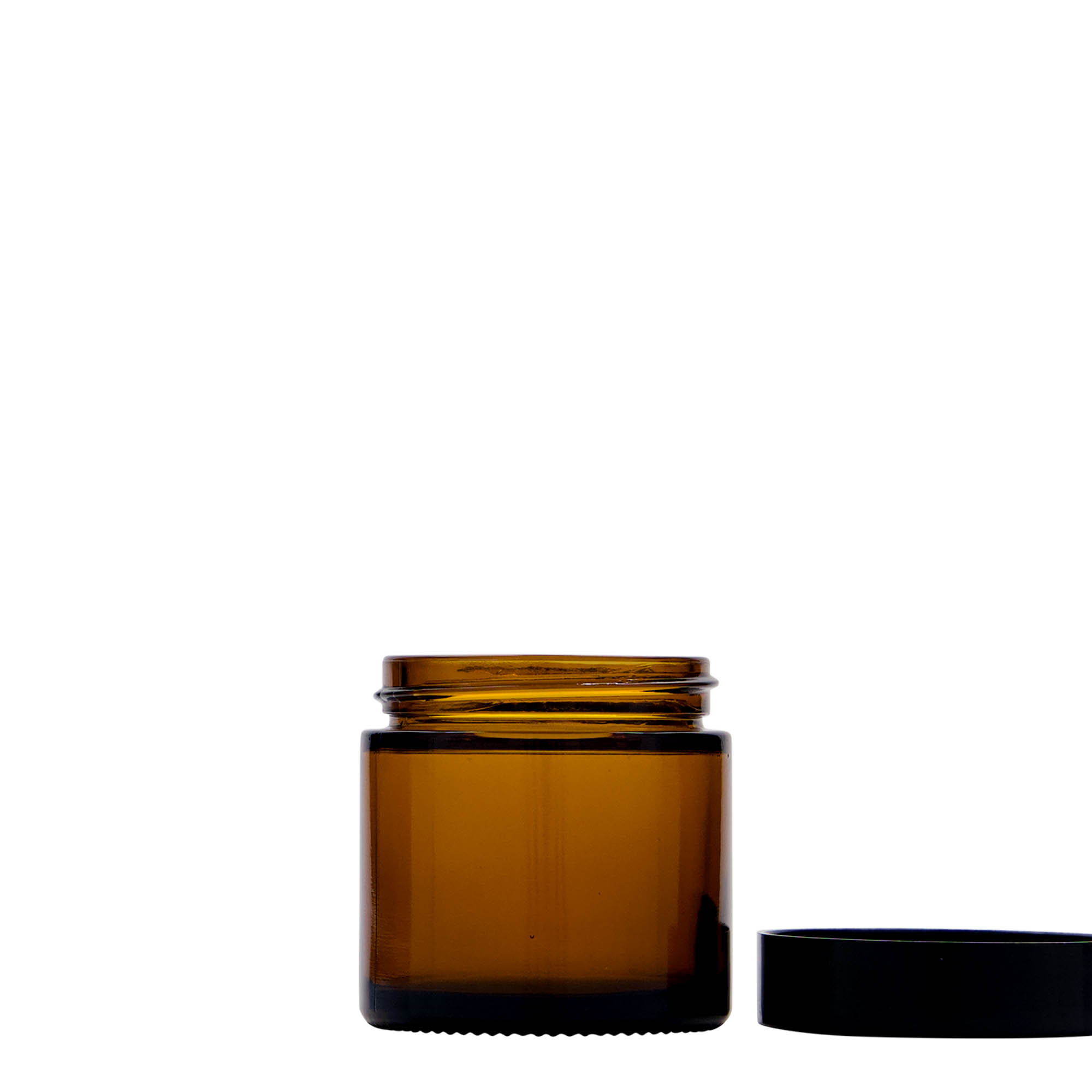 Pot 60 ml 'Brown Line', verre, marron, bouchage: Bougage à vis Pot 60 ml 'Brown Line', verre, marron, bouchage: Bougage à vis