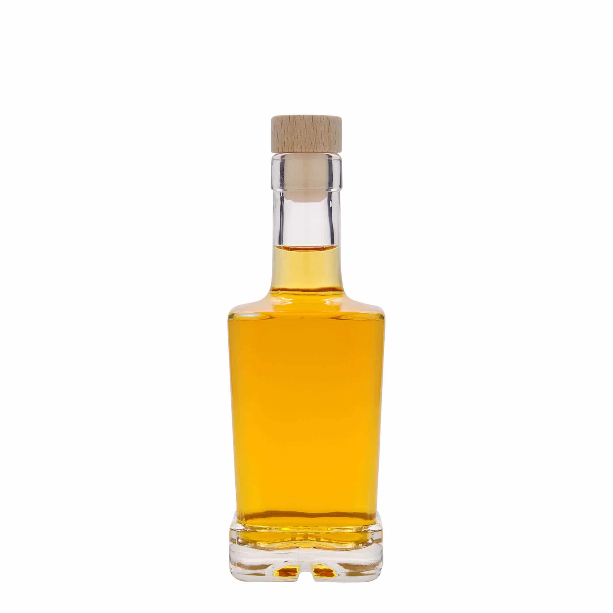 Bouteille en verre 250 ml 'Rene', carrée, bouchage: bouchon