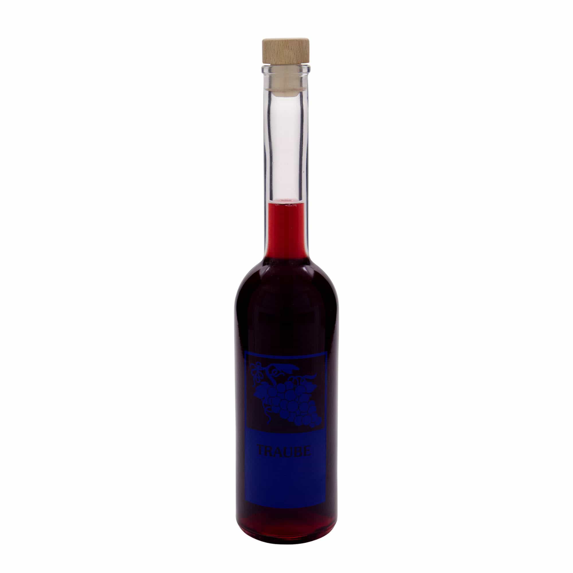Bouteille en verre 500 ml 'Opera', motif : raisin, bouchage: bouchon