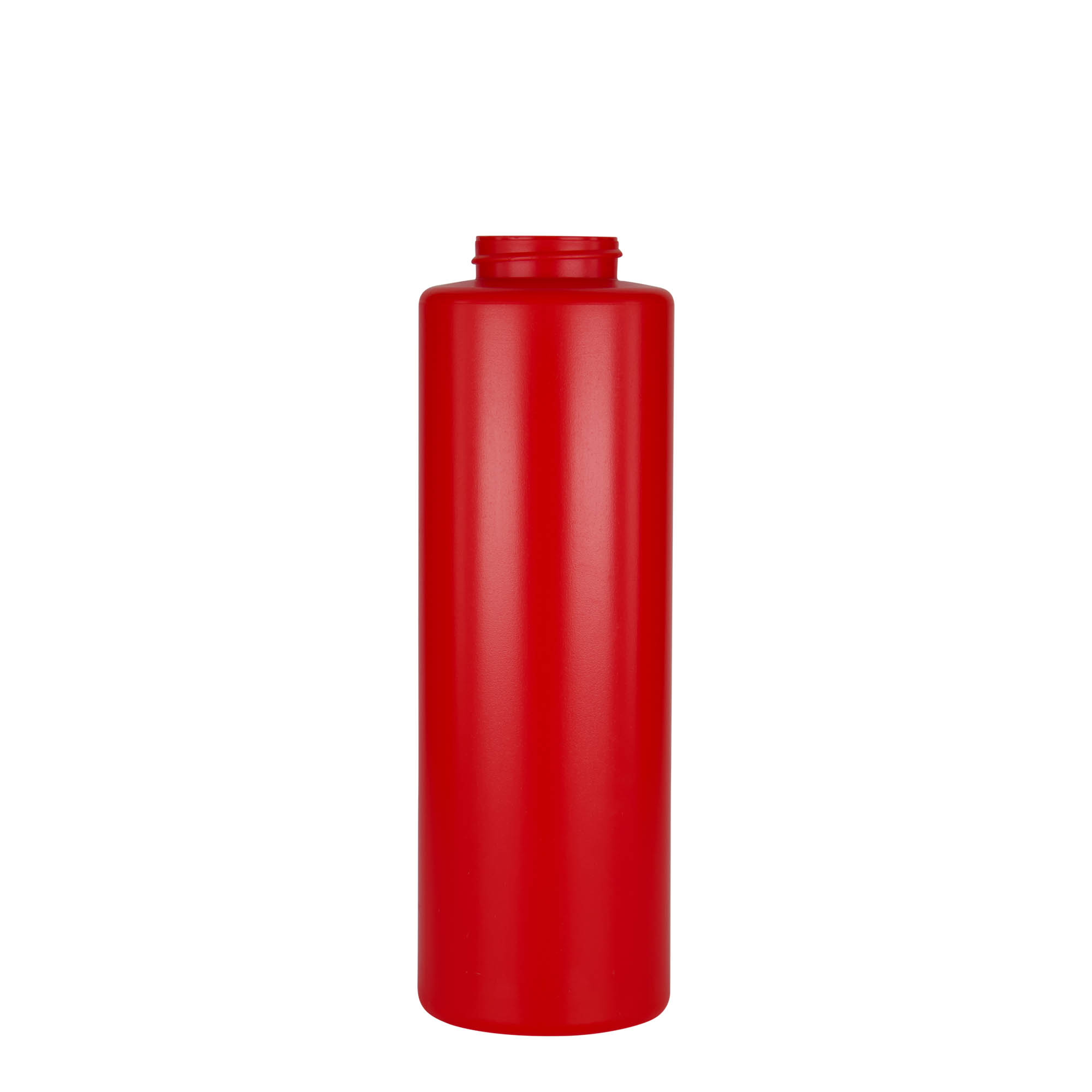 Sausfles, 500 ml, LDPE-kunststof, rood, monding: 38/400 Sausfles, 500 ml, LDPE-kunststof, rood, monding: 38/400