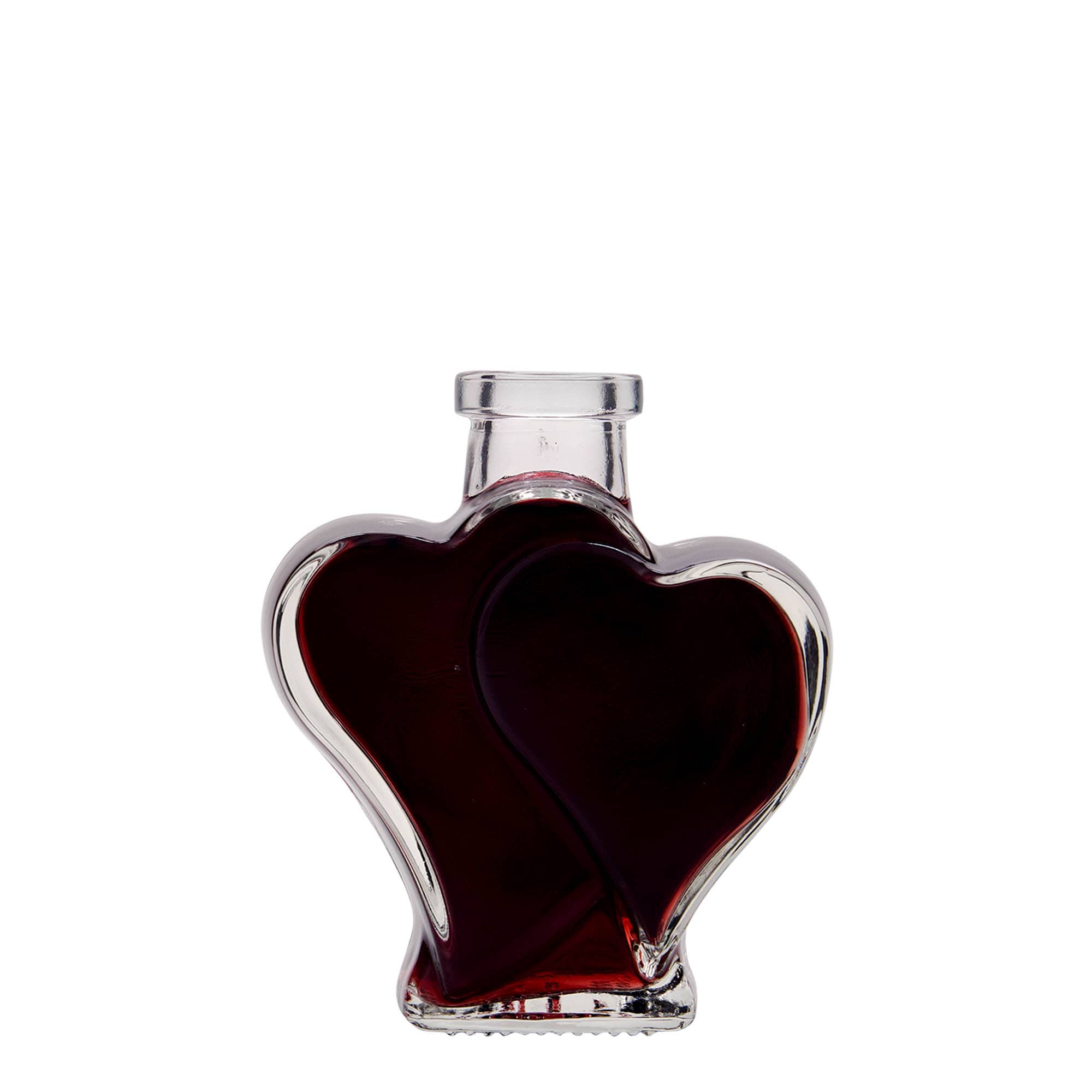 Bouteille en verre 200 ml « Double-cœur », bouchage: bouchon