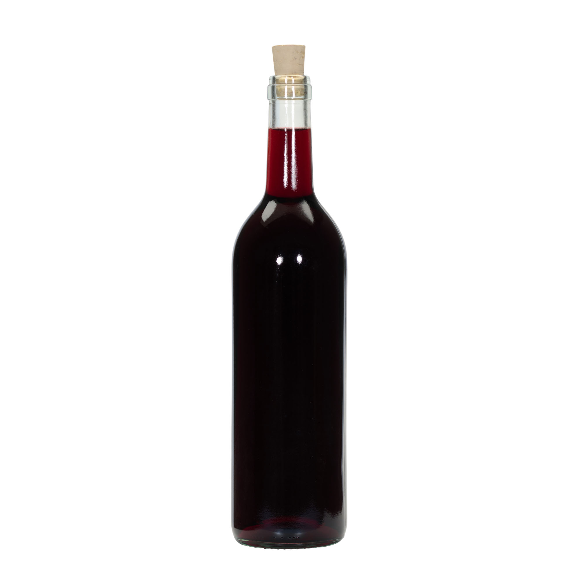 Bouteille en verre de 750 ml 'Bordeaux Tradition', bouche : liège Bouteille en verre de 750 ml 'Bordeaux Tradition', bouche : liège