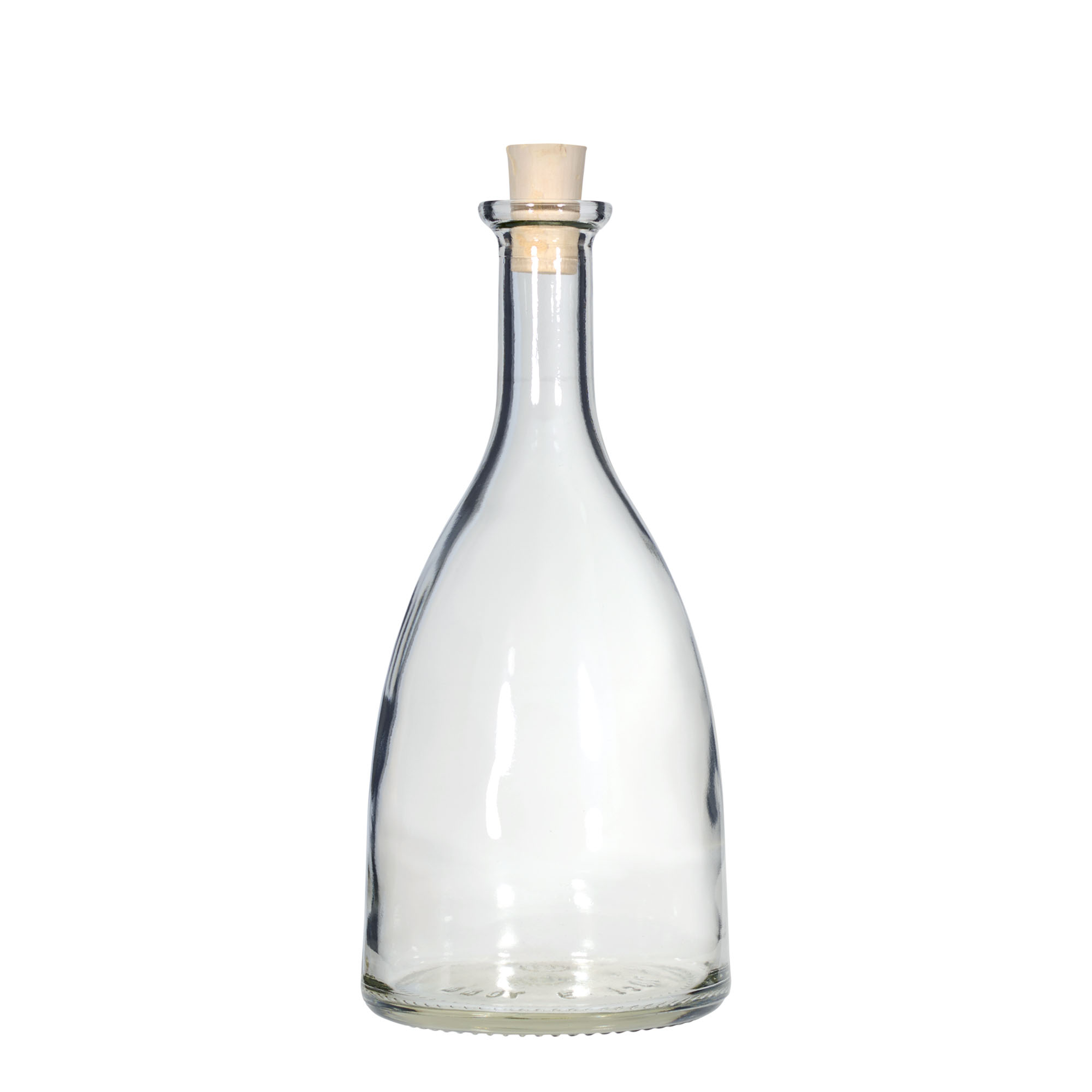 Glazen fles 'Viola', 700 ml, monding: kurk
