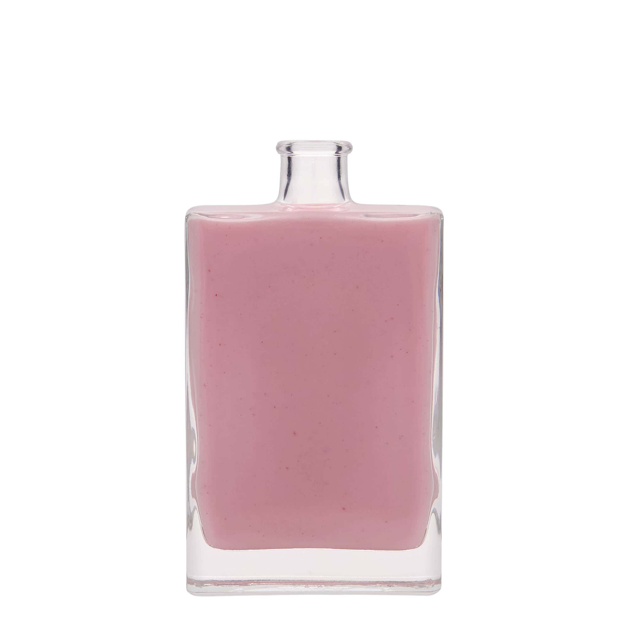 Glazen fles 'Julia', 350 ml, rechthoekig, monding: kurk