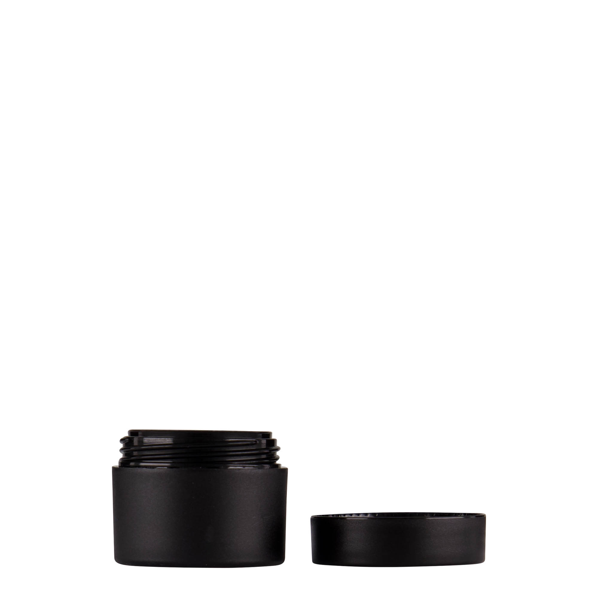 Plastic pot 'Antonella', 5 ml, PP, zwart, monding: schroefsluiting Plastic pot 'Antonella', 5 ml, PP, zwart, monding: schroefsluiting