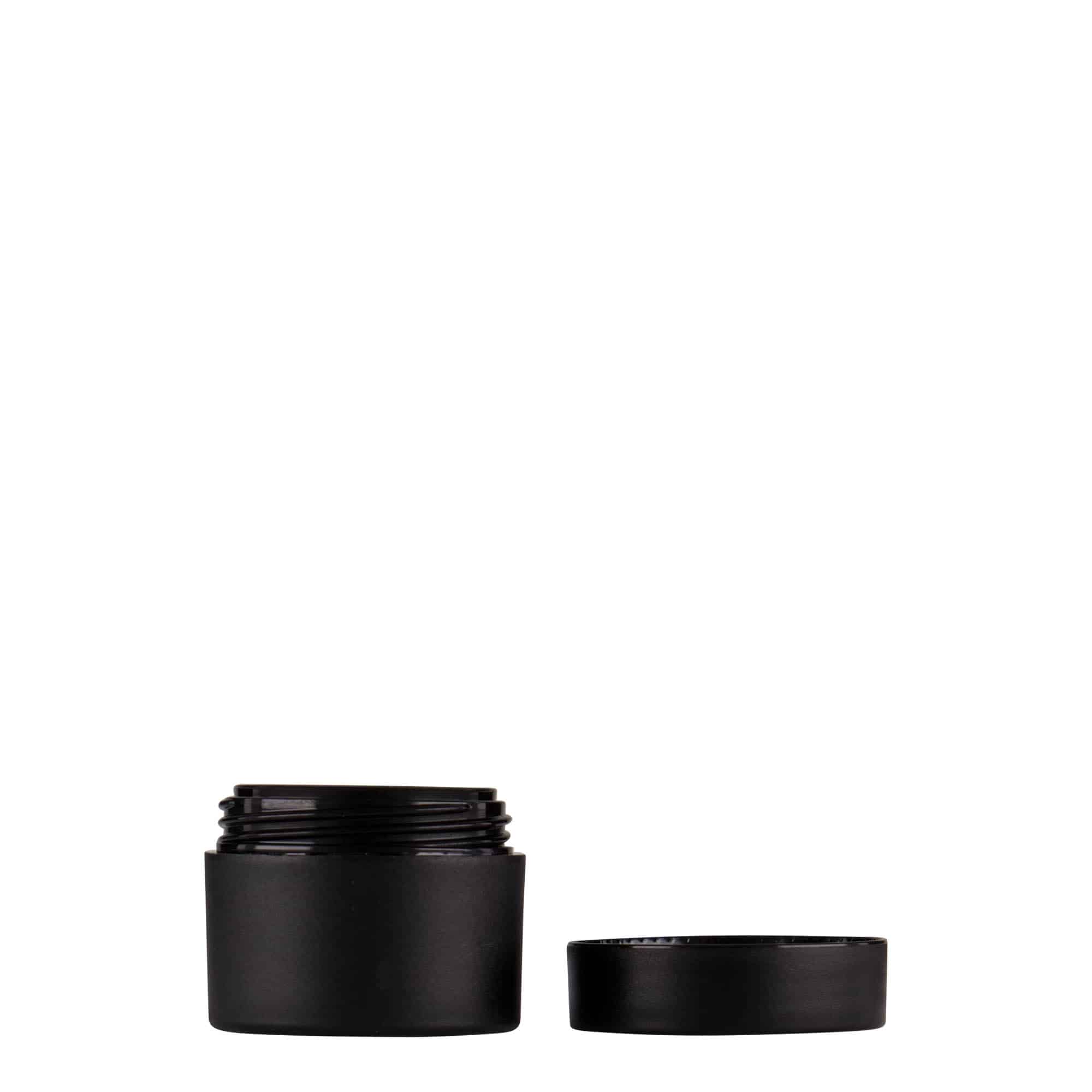 Boîte en plastique 5 ml « Antonella », PP, noire, bouchage: Bougage à vis