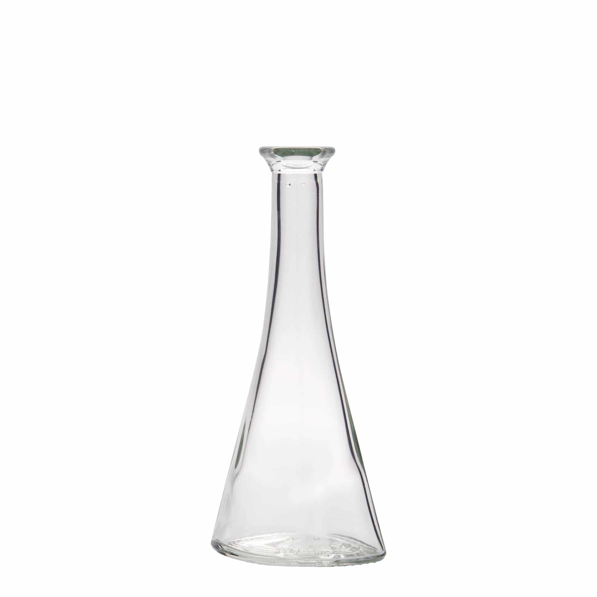 Glazen fles 'Veronica', 100 ml, halfrond, monding: kurk Glazen fles 'Veronica', 100 ml, halfrond, monding: kurk