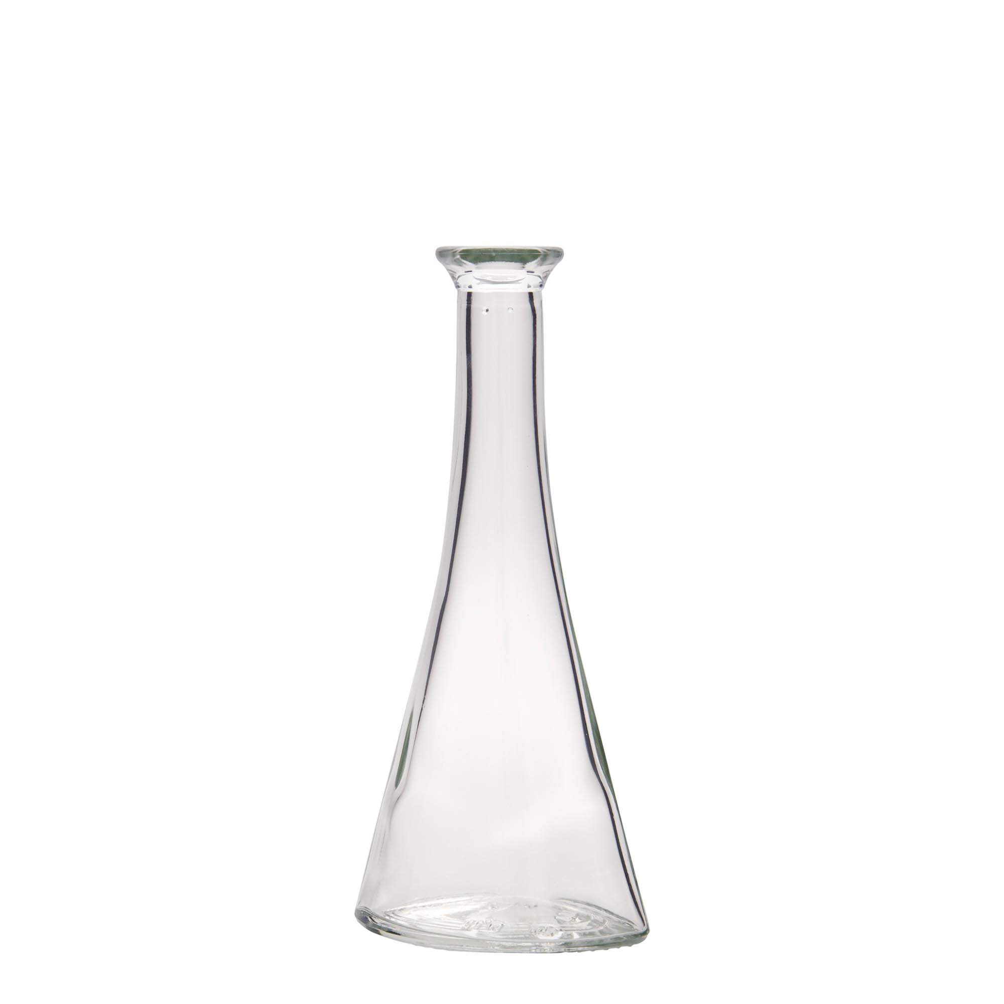 Glazen fles 'Veronica', 100 ml, halfrond, monding: kurk Glazen fles 'Veronica', 100 ml, halfrond, monding: kurk