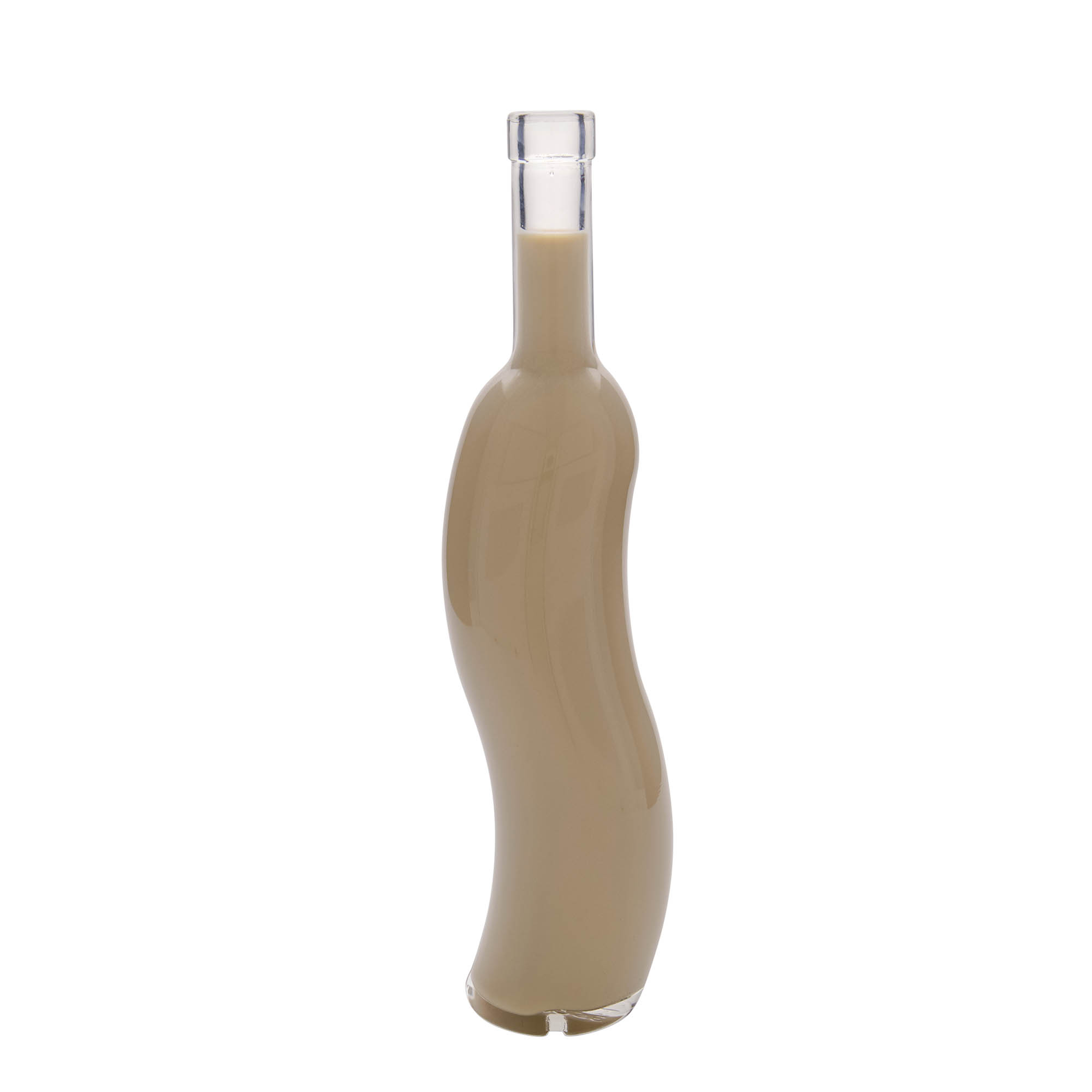 Bouteille en verre 500 ml 'La-Ola', semi-ronde, bouchage: bouchon Bouteille en verre 500 ml 'La-Ola', semi-ronde, bouchage: bouchon